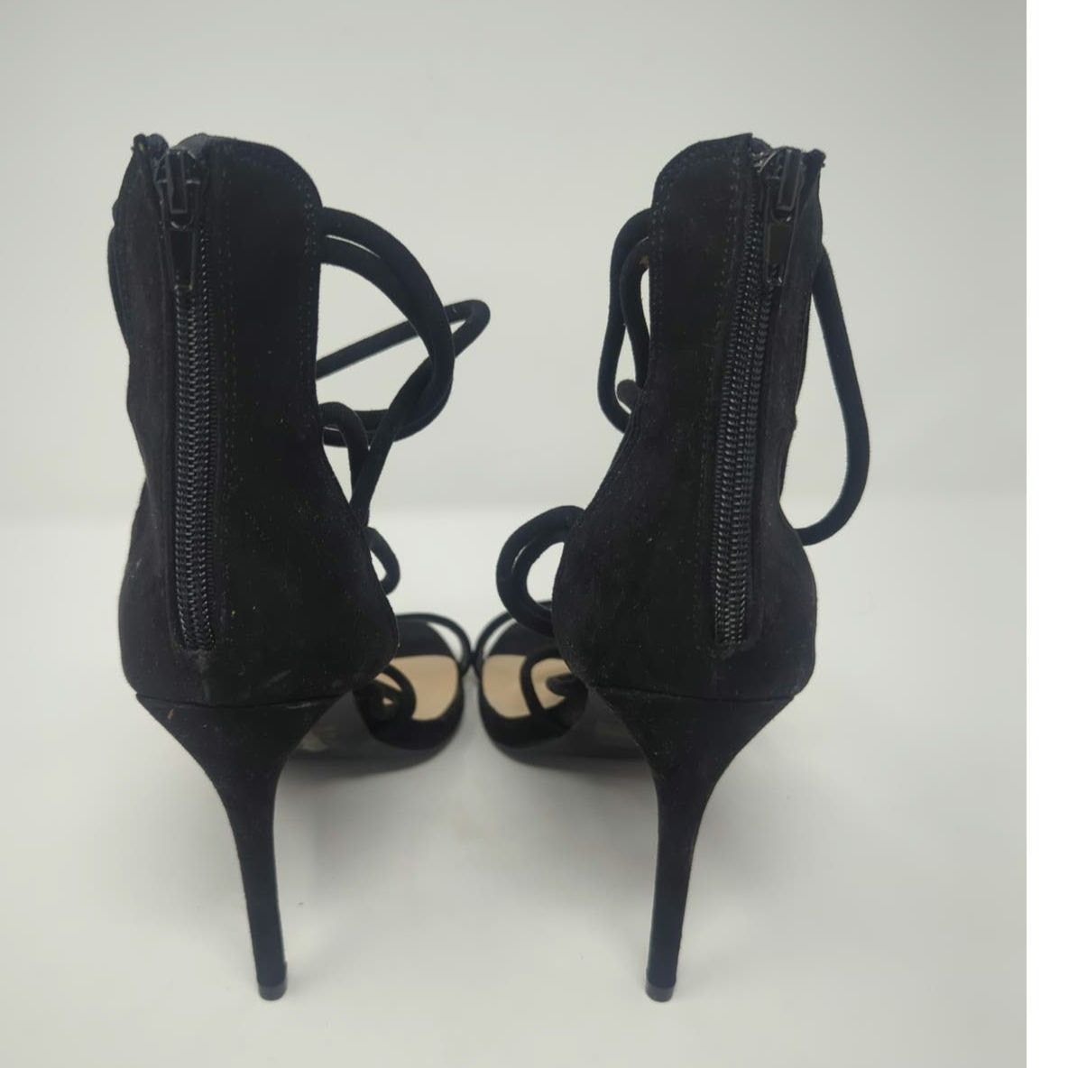 Other Qupid Black Faux Suede Platform Strappy Zip Stiletto Heels10 Size US 10 / IT 40 - 5 Thumbnail
