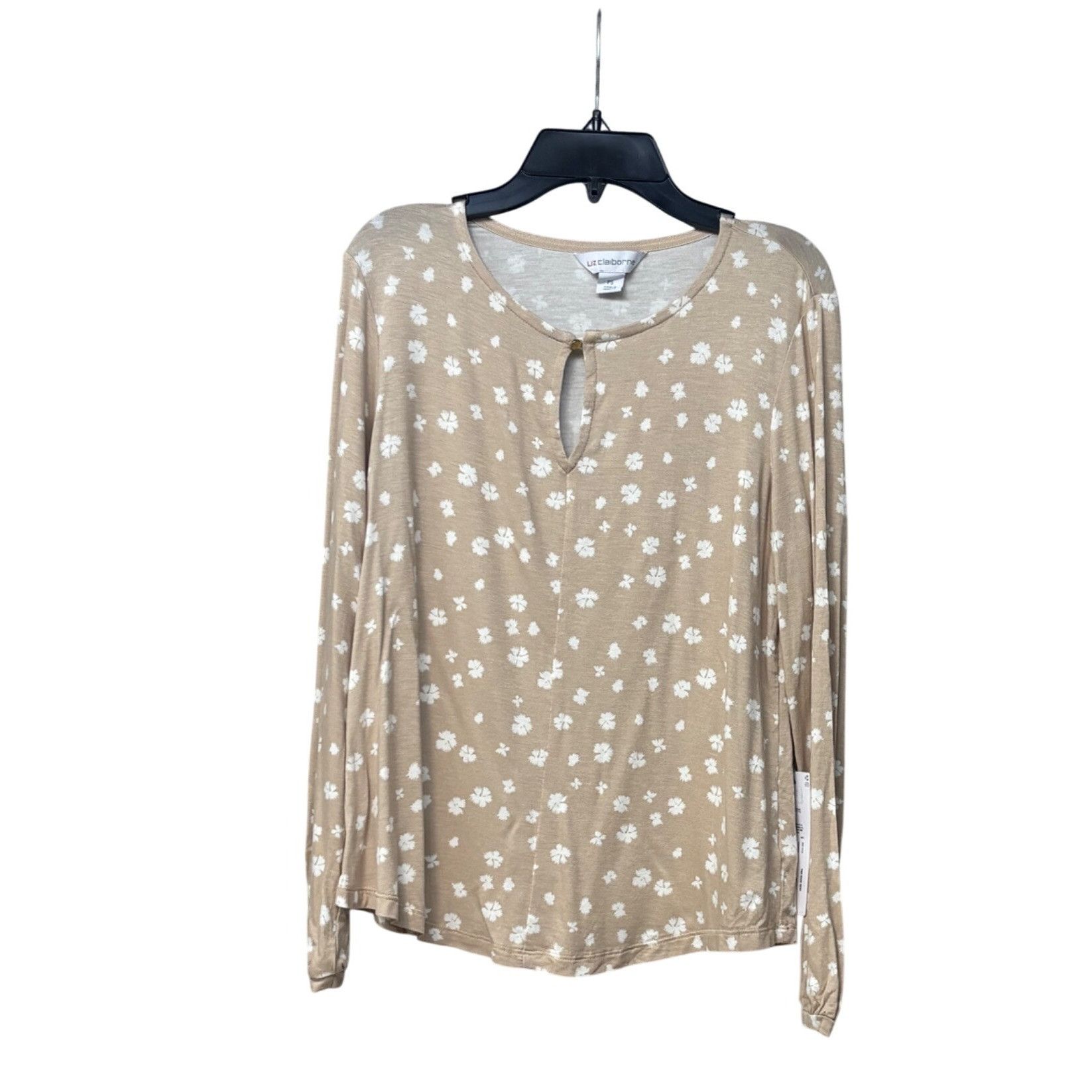 Liz Claiborne Liz Claiborne Petite Gathered Sleeve Cuffs, Rayon Top, Flora Size ONE SIZE - 6 Thumbnail