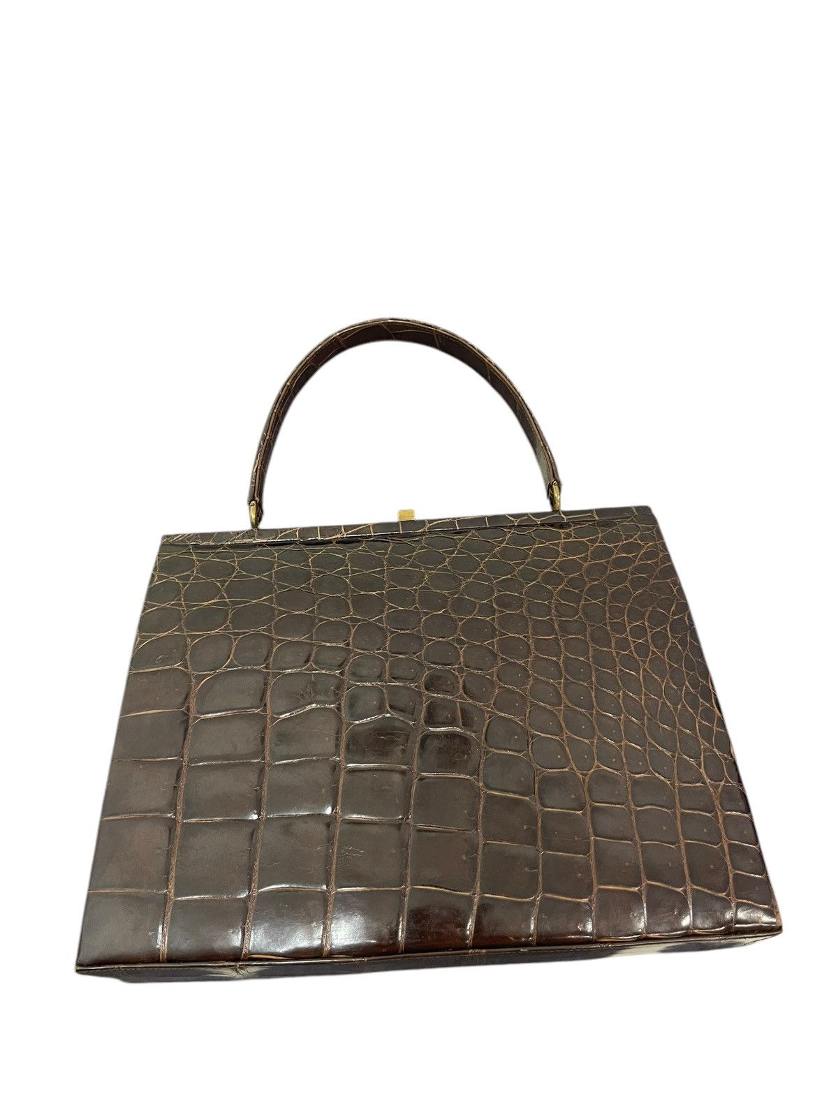 Genuine Leather Crocodile Skin Vtg DK Germany Hand Bag 1🟩3 Size ONE SIZE - 6 Thumbnail