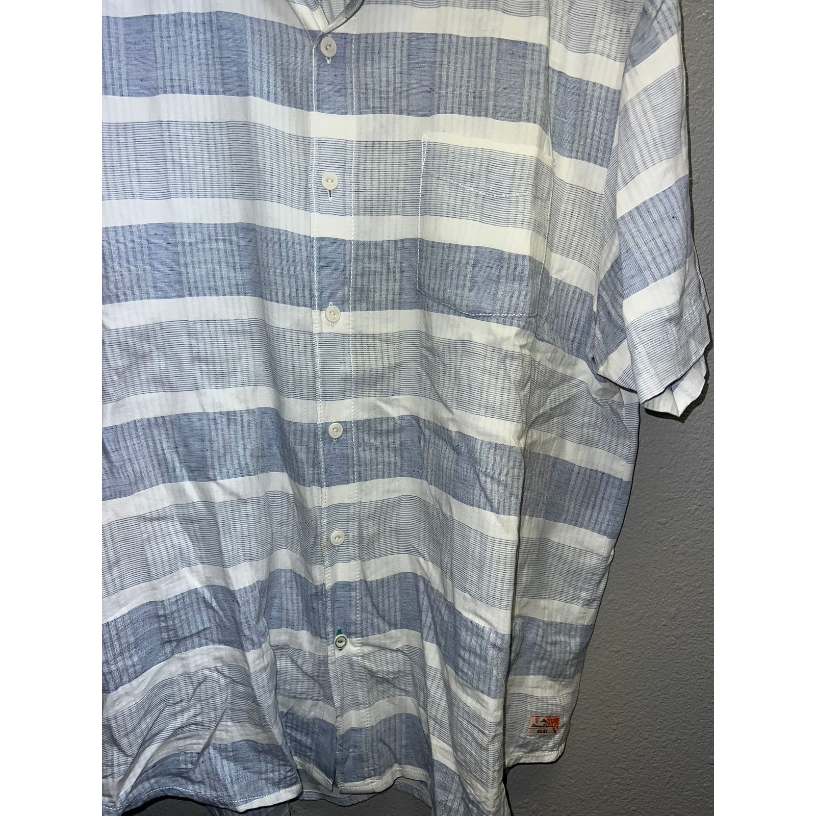 Tommy Bahama Tommy Bahama Relax Button Up Shirt Blue White Top mens XL Size US XL / EU 56 / 4 - 4 Thumbnail