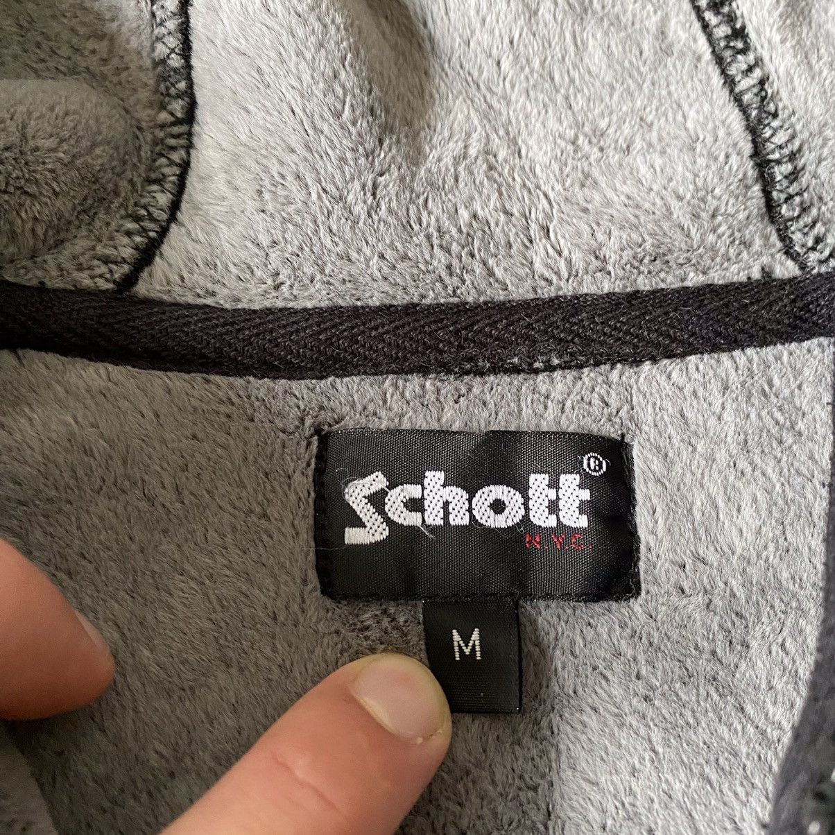 Schott × Vintage Schott Fleece Sherpa Bomber Zip Active Jacket Size US M / EU 48-50 / 2 - 5 Thumbnail