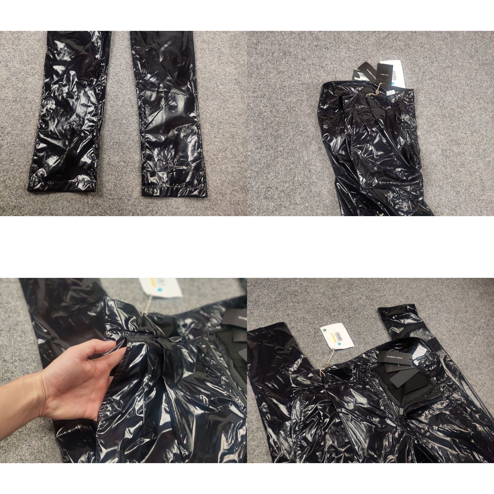 Dolce & Gabbana Dolce&Gabbana New Pants Black Shining lacquer Nylon Skinny Men Trouser Shirt Size US 32 / EU 48 - 8 Thumbnail