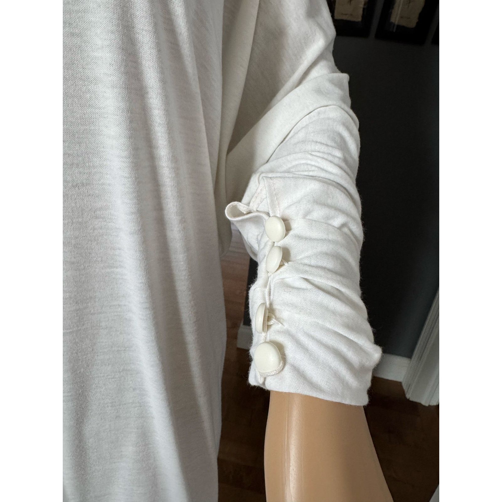 Vintage NWT Marcy & Co 1970s–80s White Rhinestone Caftan Gown sash M Size M / US 6-8 / IT 42-44 - 9 Thumbnail