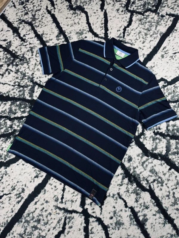 Carlo Colucci Vintage Carlo Colucci navy blue striped polo shirt, L Size US L / EU 52-54 / 3 - 2 Thumbnail