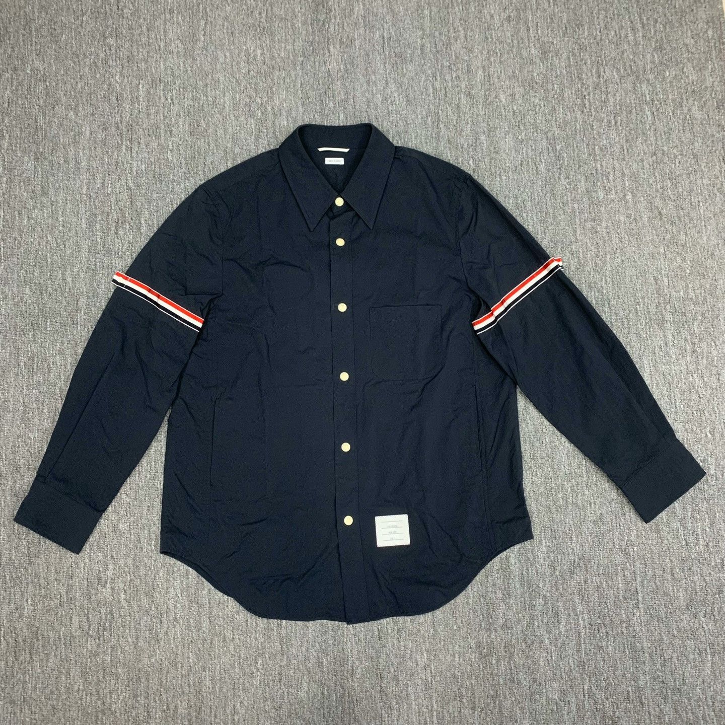 Thom Browne thom browne navy nylon long sleeve shirt Size US M / EU 48-50 / 2 - 1 Thumbnail