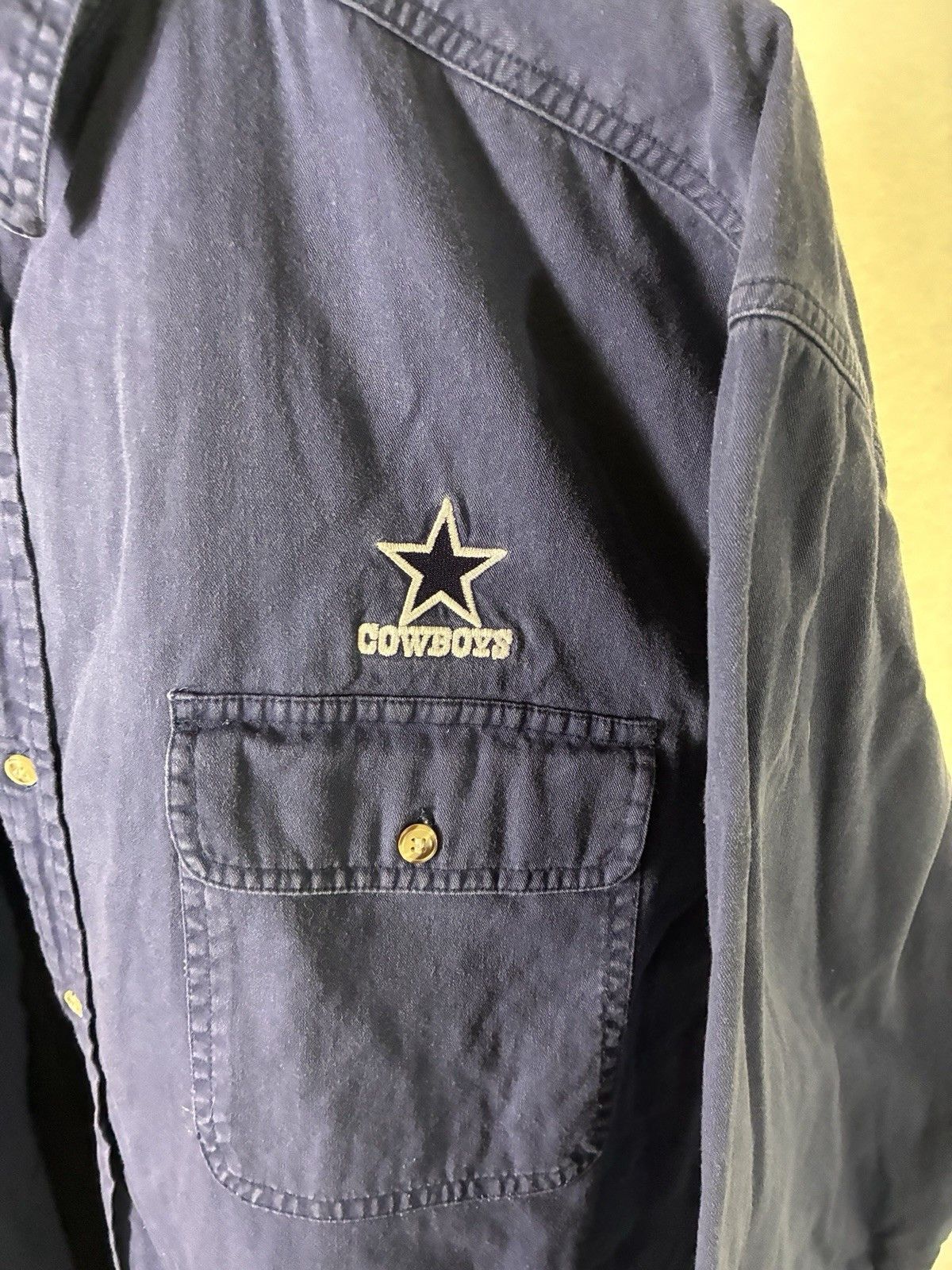 Lee Vintage Lee Sport Dallas Cowboys Navy Button Up Shirt Jacke Size US XL / EU 56 / 4 - 4 Thumbnail