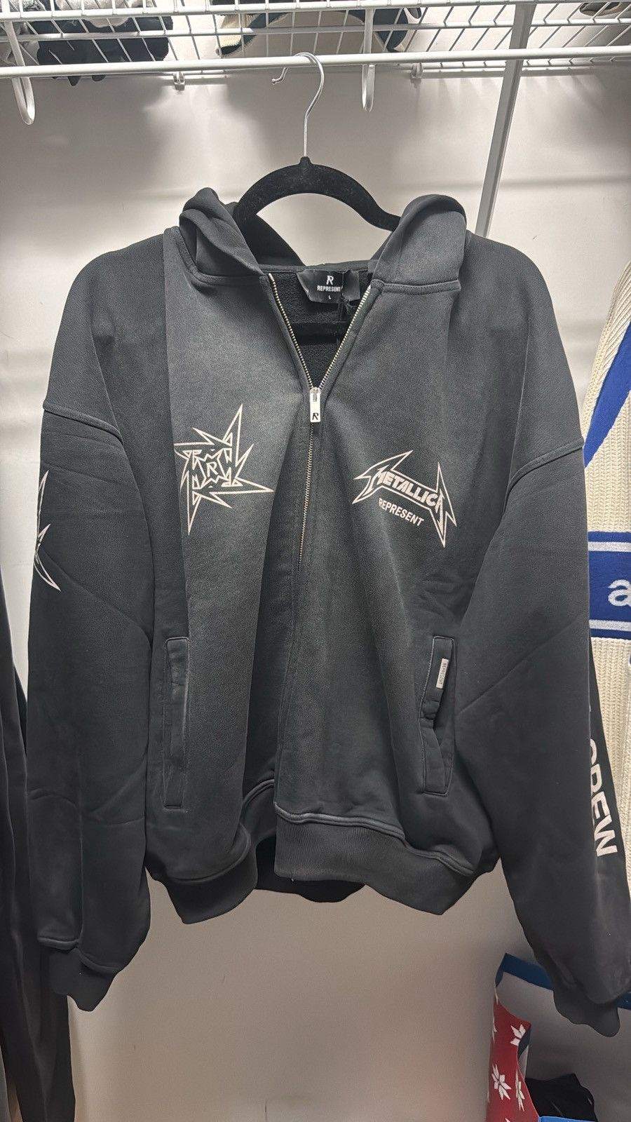 Represent Clo. Represent x Metallica zip hoodie stained black Size US L / EU 52-54 / 3 - 1 Thumbnail