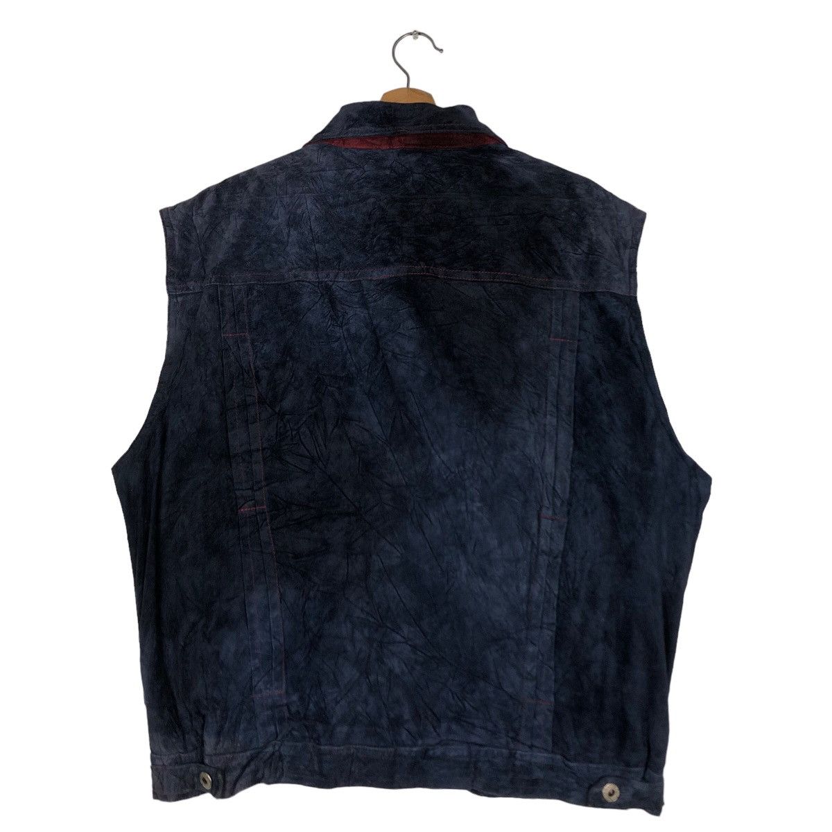 Japanese Brand 🔥Suede Leather Biker Vest Cuir Vera Pelle Japan Size US L / EU 52-54 / 3 - 8 Thumbnail