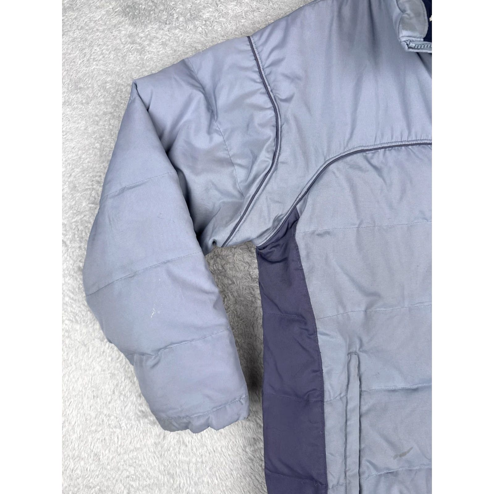 Vintage Columbia Sportswear Jacket Womens Large Gray Puffer Insulated Fleece Lined Mid-Length Zip Pockets Quilted Full Zip Size L / US 10 / IT 46 - 5 Thumbnail