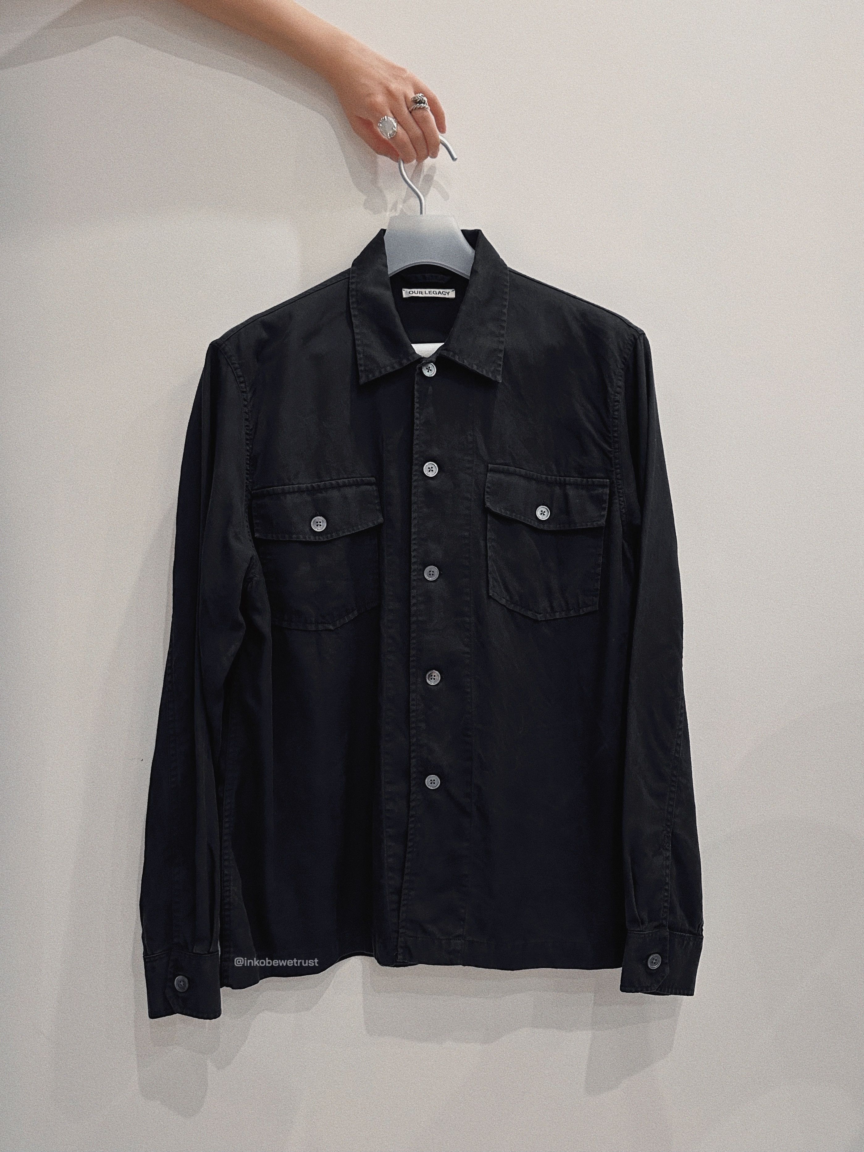 Our Legacy Chamois Shirt - Black Silky Wash Size US M / EU 48-50 / 2 - 1 Thumbnail