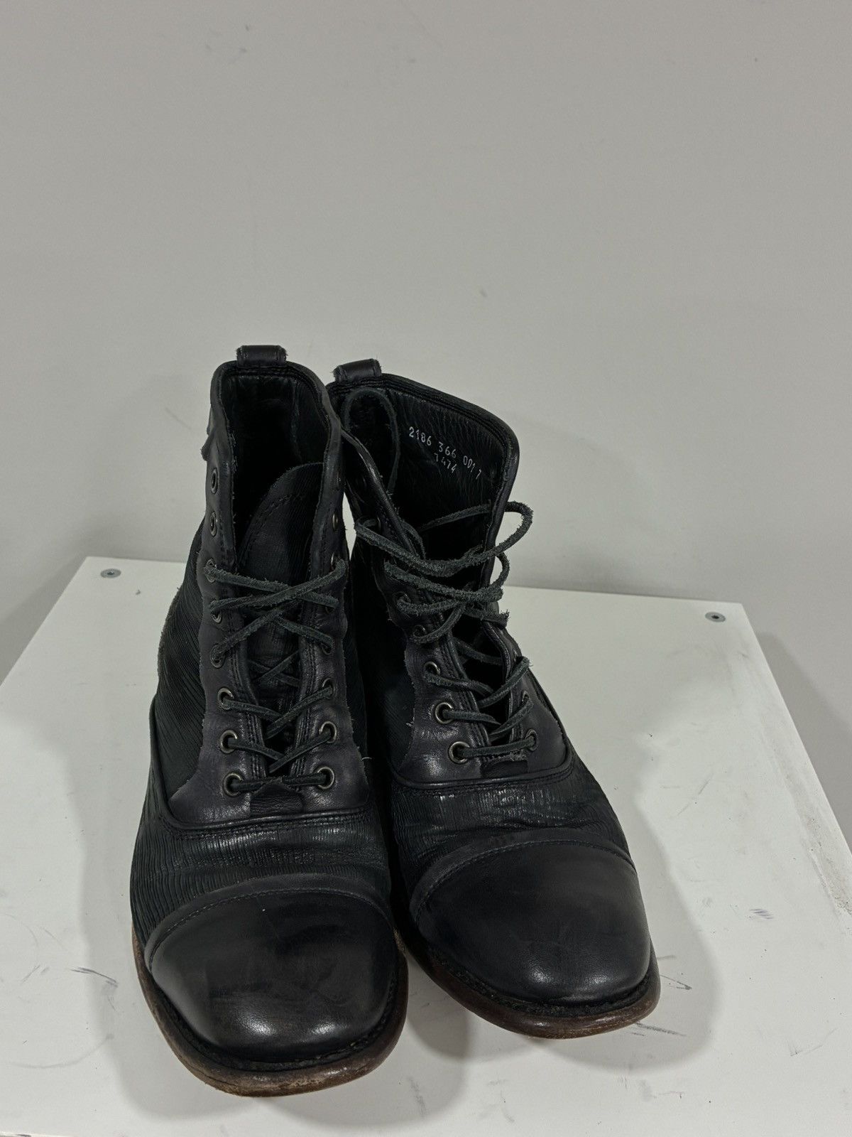 John Varvatos Freeman Raw Edge Scored Leather Boot EU 40 usa 7 Size US 7 / EU 40 - 5 Thumbnail