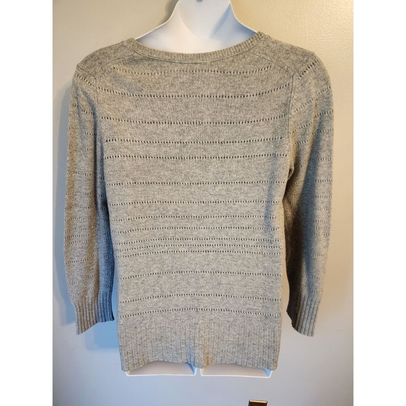 Old Navy Old Navy Sweater Gray Metallic Silver Long Sleeve Top XXL Size XXL / US 16-18 / IT 52-54 - 4 Thumbnail