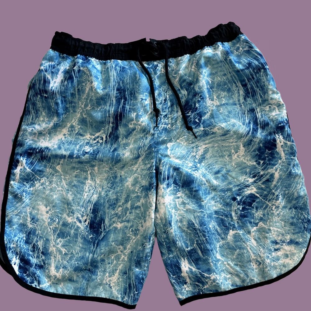 Vintage Trunks Orageous Swim Trunks Wave Blue Print Swim Trunks XL Board Shorts Men Geometric Pattern Beach User: Mens Size US 36 / EU 52 - 1 Thumbnail