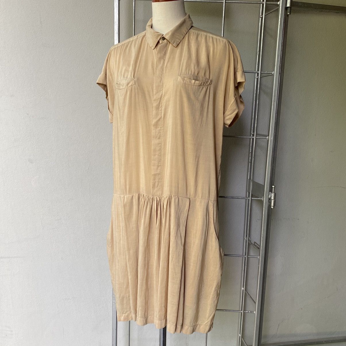 Zucca ZUCCA Yellow Button-Front Dress with Pockets Size M / US 6-8 / IT 42-44 - 5 Thumbnail