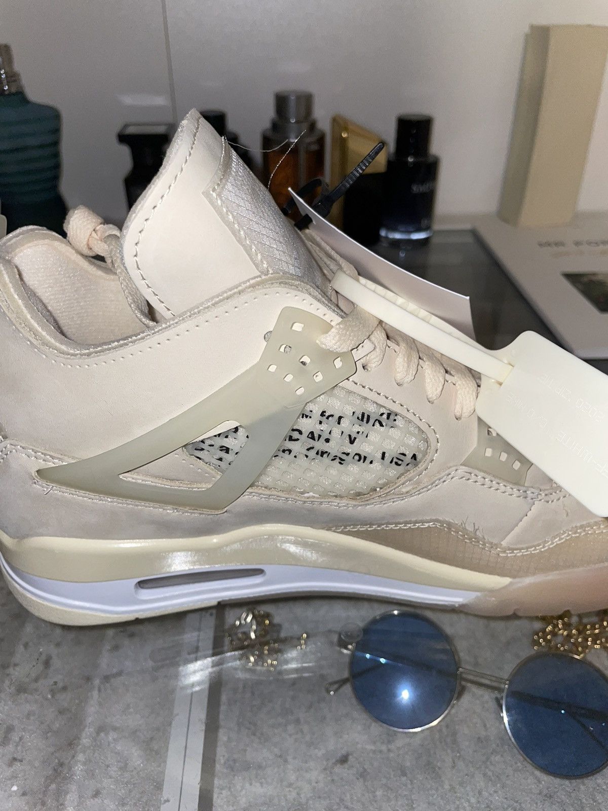 Nike × Off-White × Virgil Abloh Air Jordan 4 Sail Off White Size US 8 / EU 41 - 12 Thumbnail