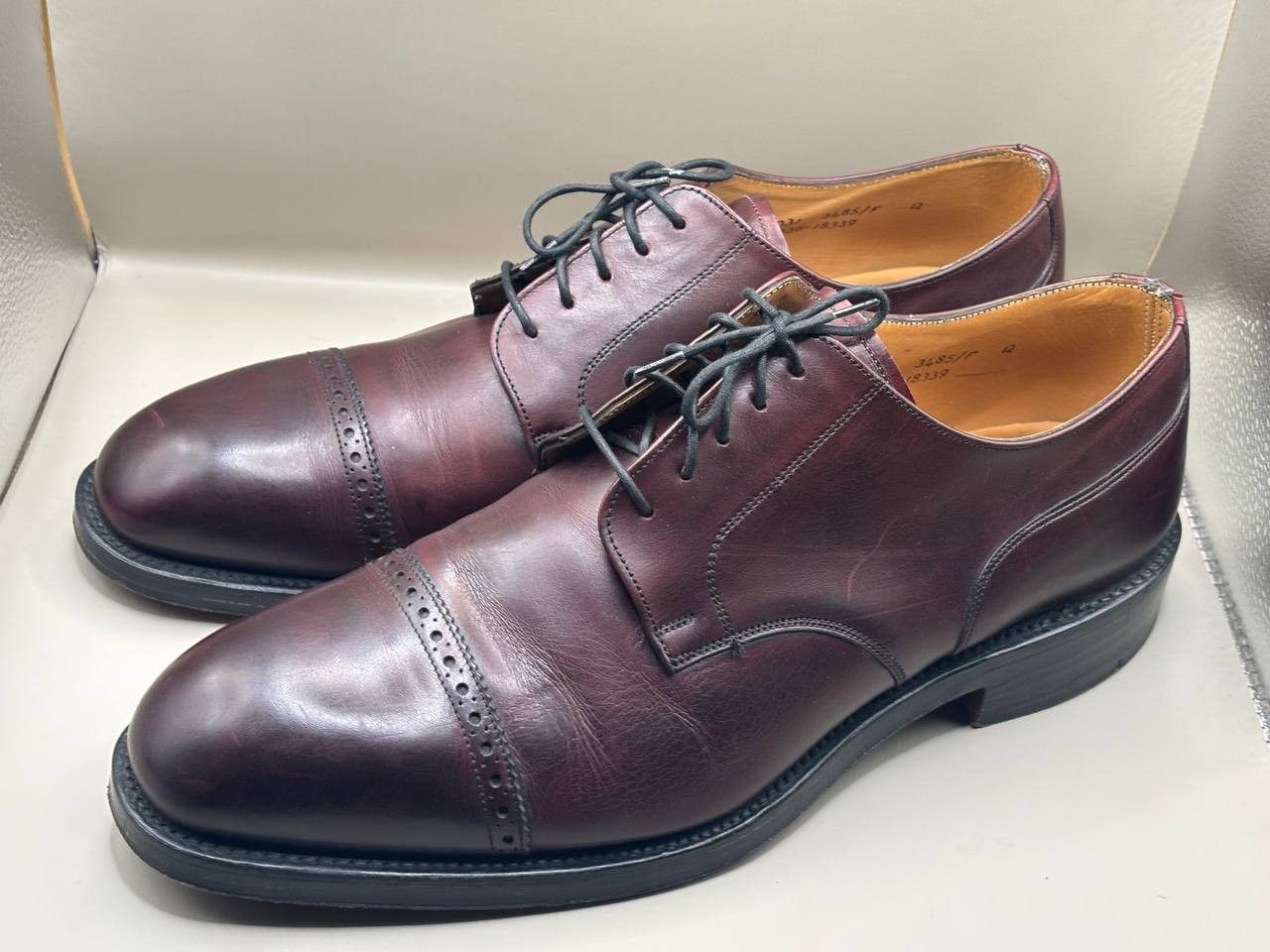 Prada PRADA Made in England Leather Cap-Toe Derby Shoes UK 12 Size US 13 / EU 46 - 2 Thumbnail