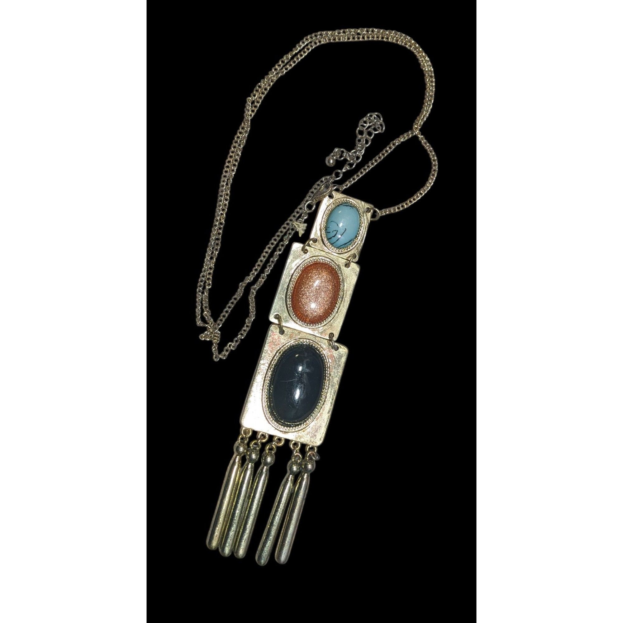 Other Vintage Southwestern Pendant Necklace With Faux Stone Caboch Size ONE SIZE - 1 Thumbnail
