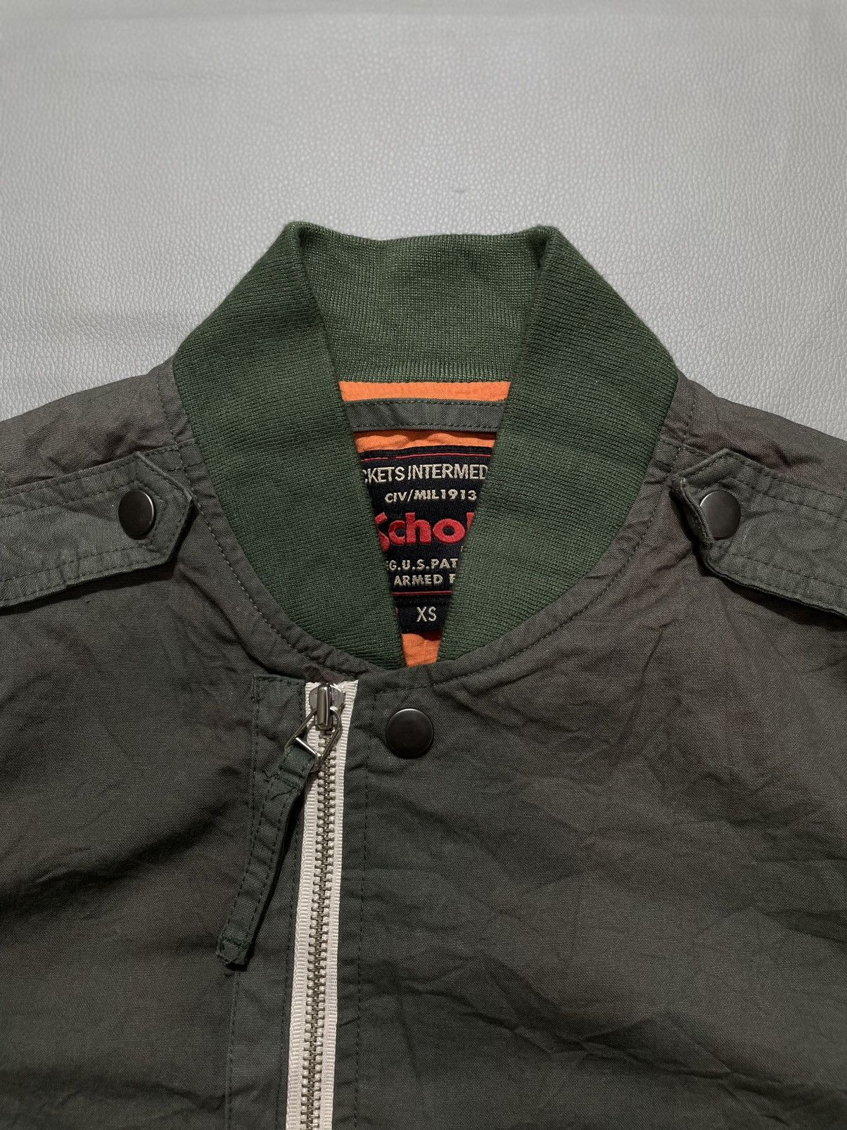 Schott Schott Flyers Bomber Military Asymmetrical Jacket Size US XS / EU 42 / 0 - 5 Thumbnail