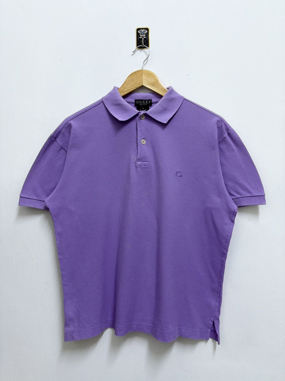 Gucci 2000's Gucci Basic Logo Embroidered Purple Polo Shirt Size US M / EU 48-50 / 2 - 1 Thumbnail