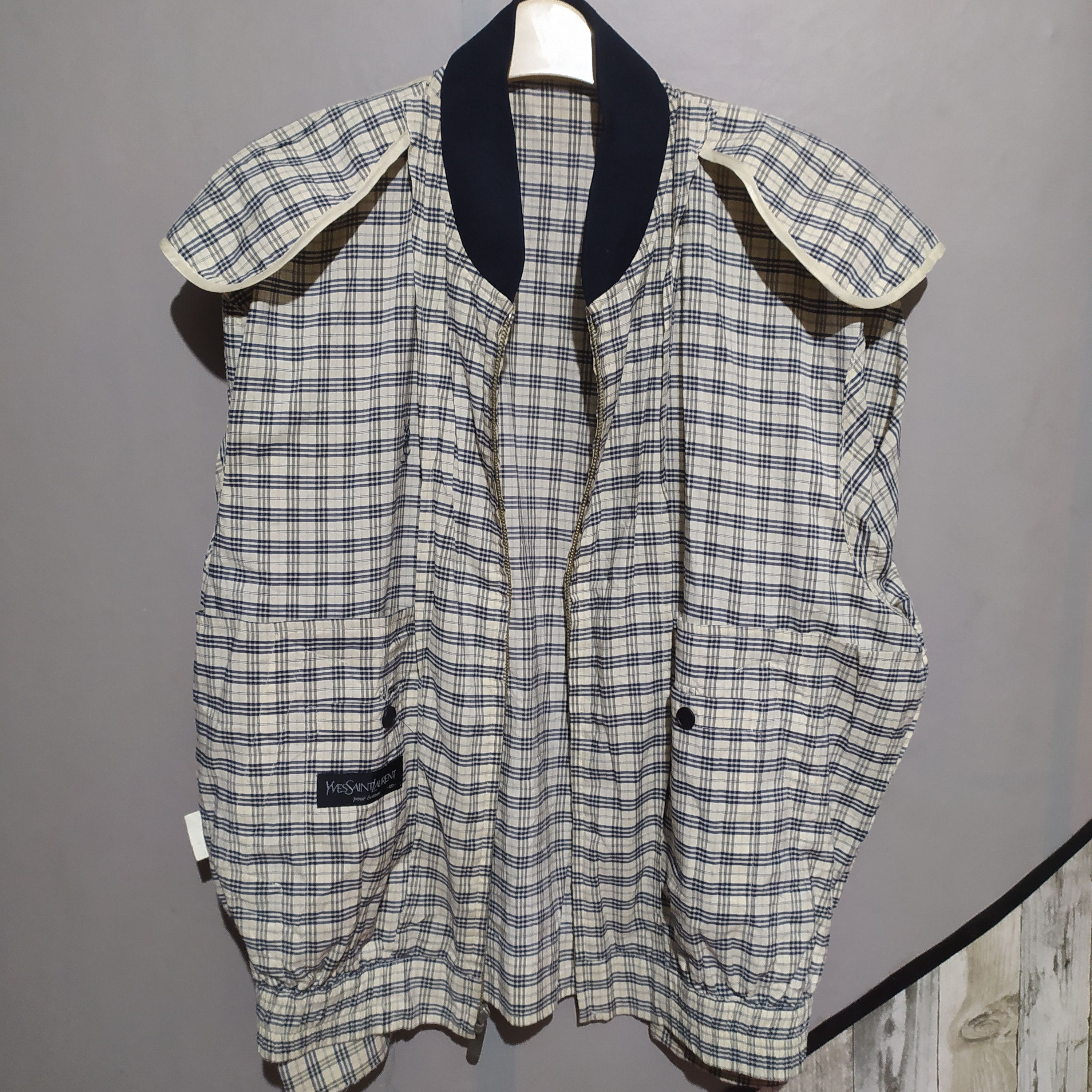 Vintage × Yves Saint Laurent Vintage and Rare YSL Tartan Plaid Jacket Size US L / EU 52-54 / 3 - 5 Thumbnail