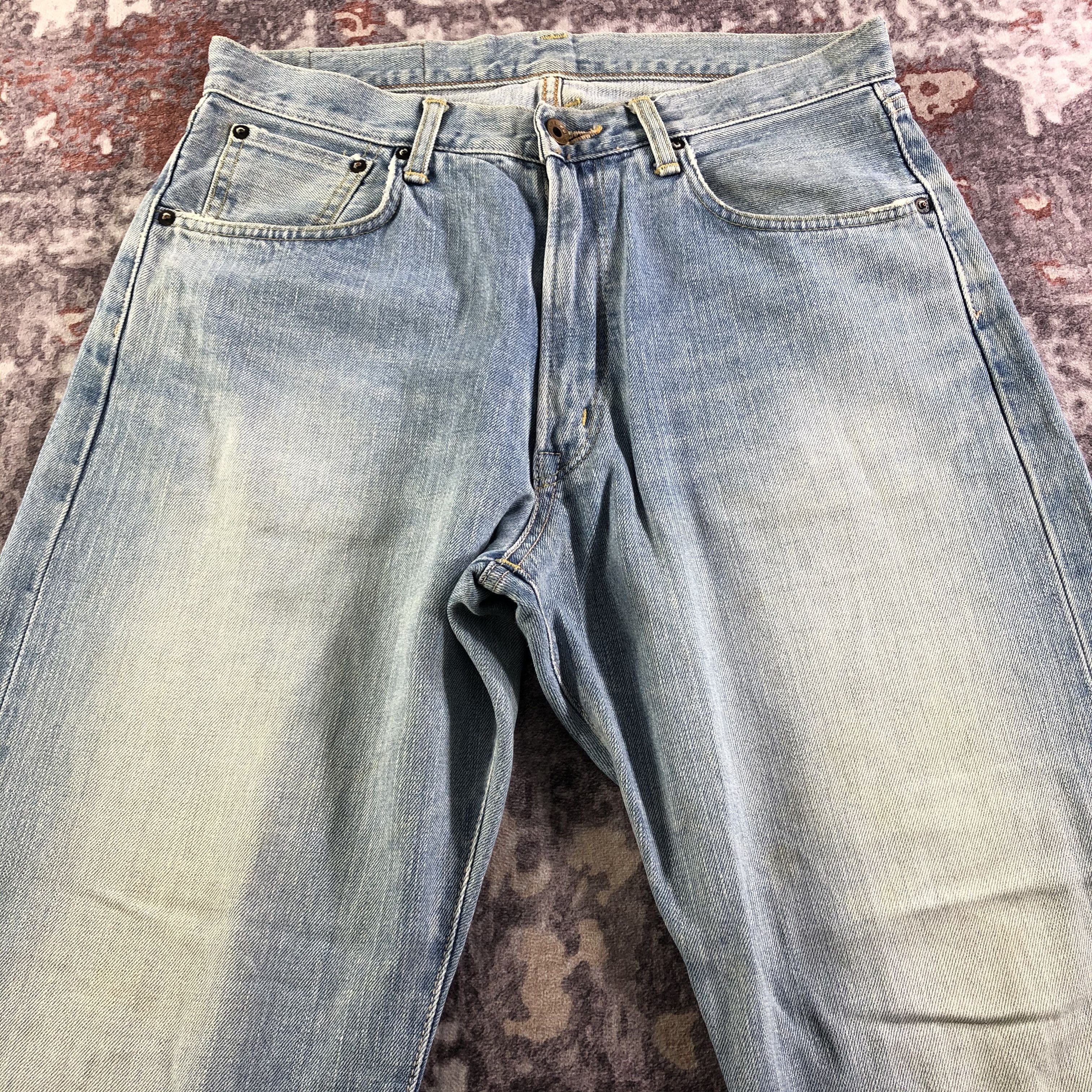 Edwin Vintage Light Wash Edwin 505 Selvedge Jeans-JM3687 Size US 33 - 3 Thumbnail