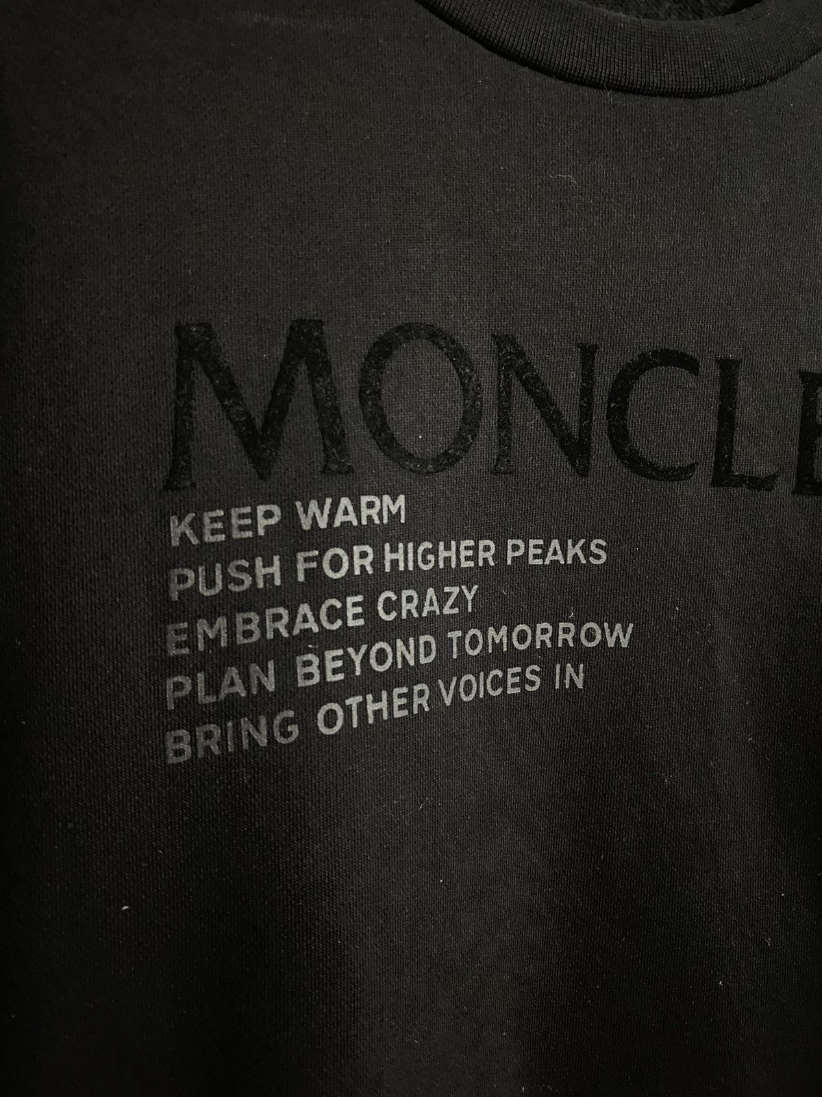 Moncler Black Sweatshirt Big Logo Size X-large