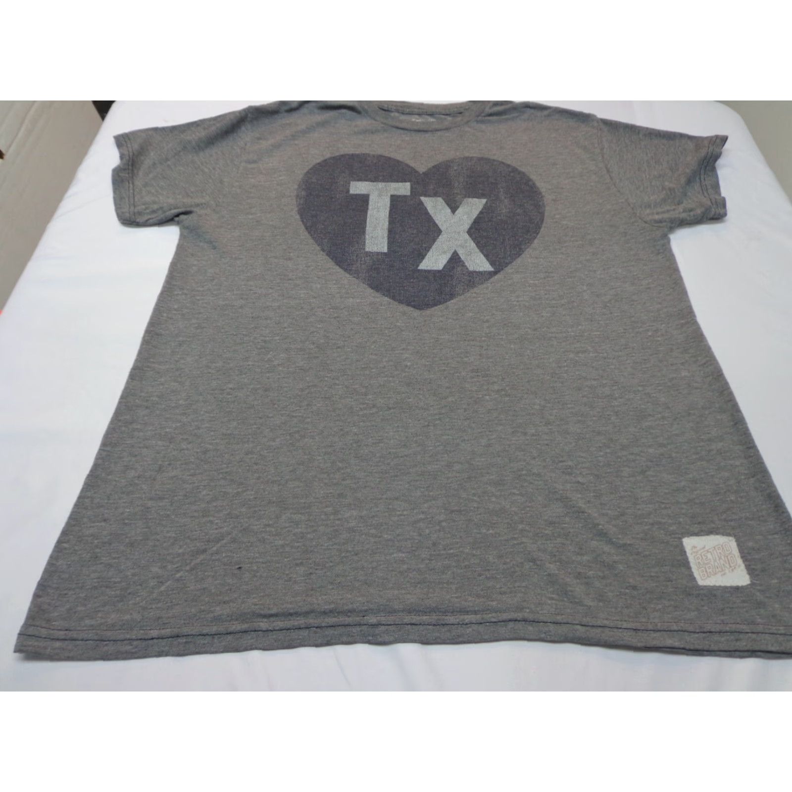 Vintage Retro Brand TEXAS Heart Graphic Heather Gray T Shirt M Adult Regular Cotton Blend Logo Size US M / EU 48-50 / 2 - 3 Thumbnail