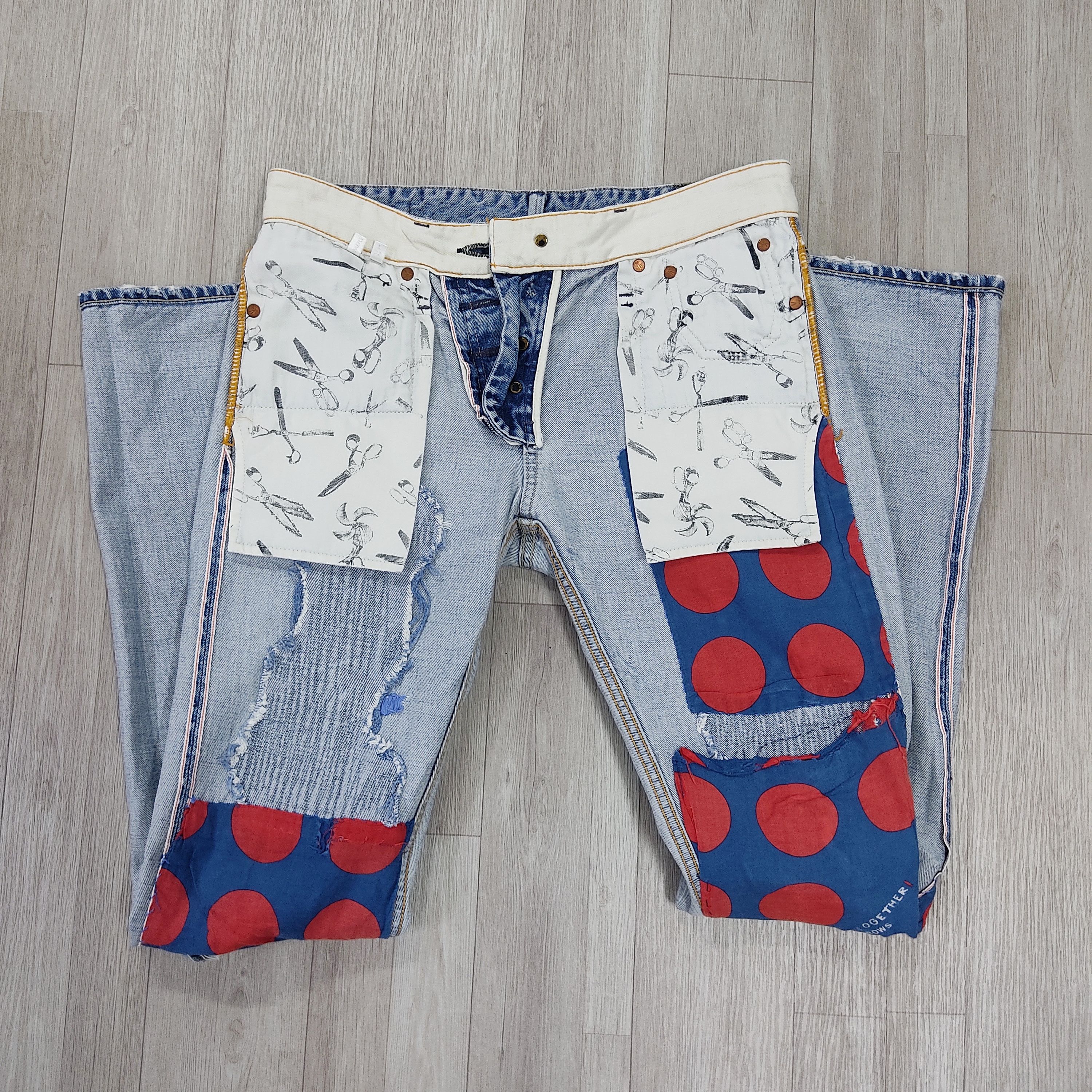 DENHAM DENHAM Razor Slim Japan Artisan Distressed Jeans Size US 30 / EU 46 - 10 Thumbnail