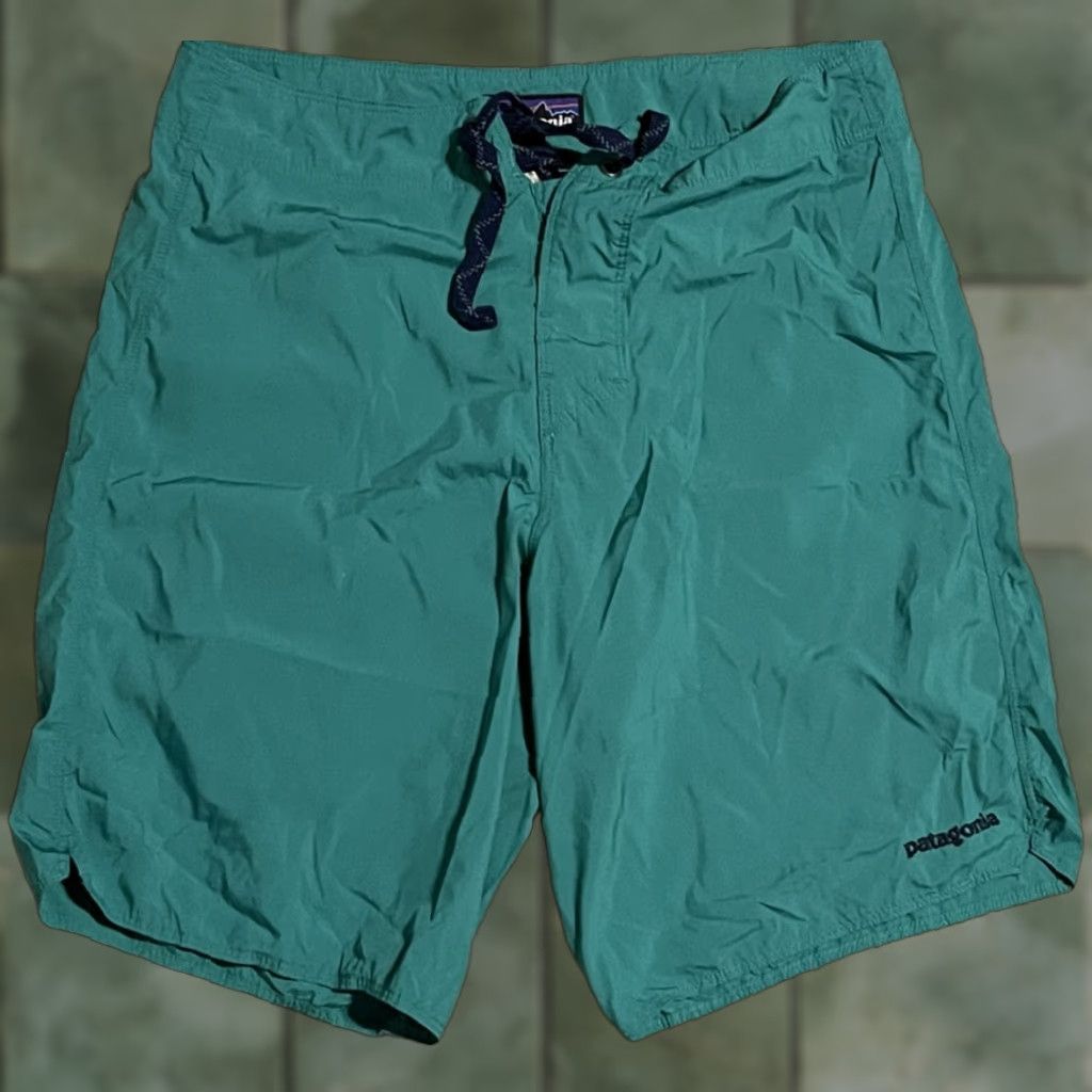 Patagonia Patagonia Shorts Mens Size 29 Swim Trunks Lightweight Aqua Board Shorts Pockets Quick Dry Breathable Drawstring Back Pocket Regular Bottom Mens Size US 29 - 1 Thumbnail