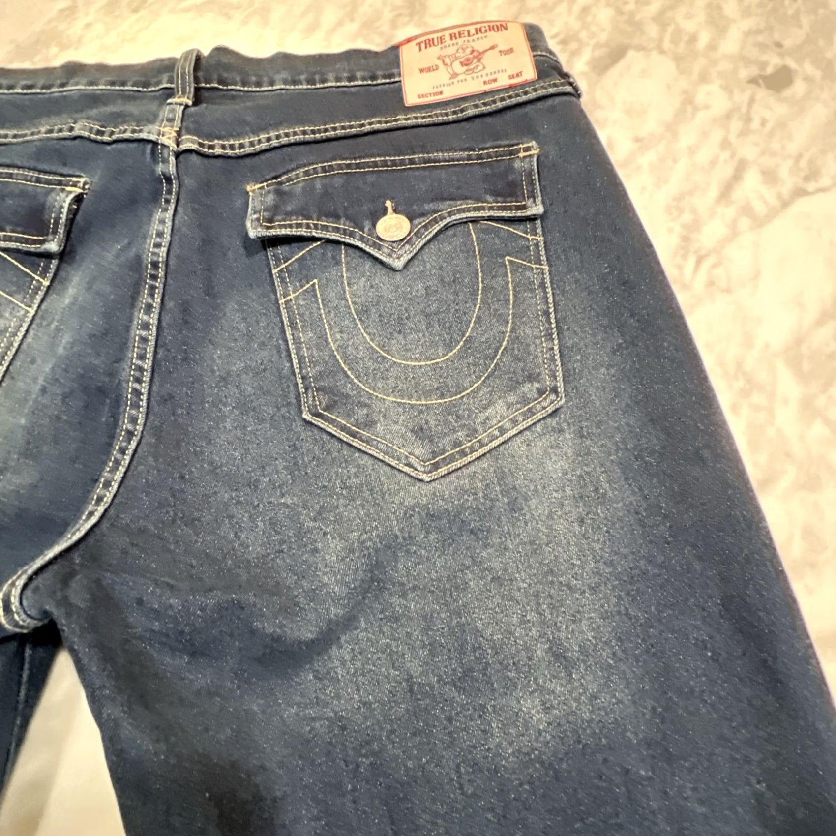 True Religion True Religion Ricky Jeans Men 38 Relax Straight Dark Woodland Wash SN Flap NWT Size US 38 / EU 54 - 6 Thumbnail