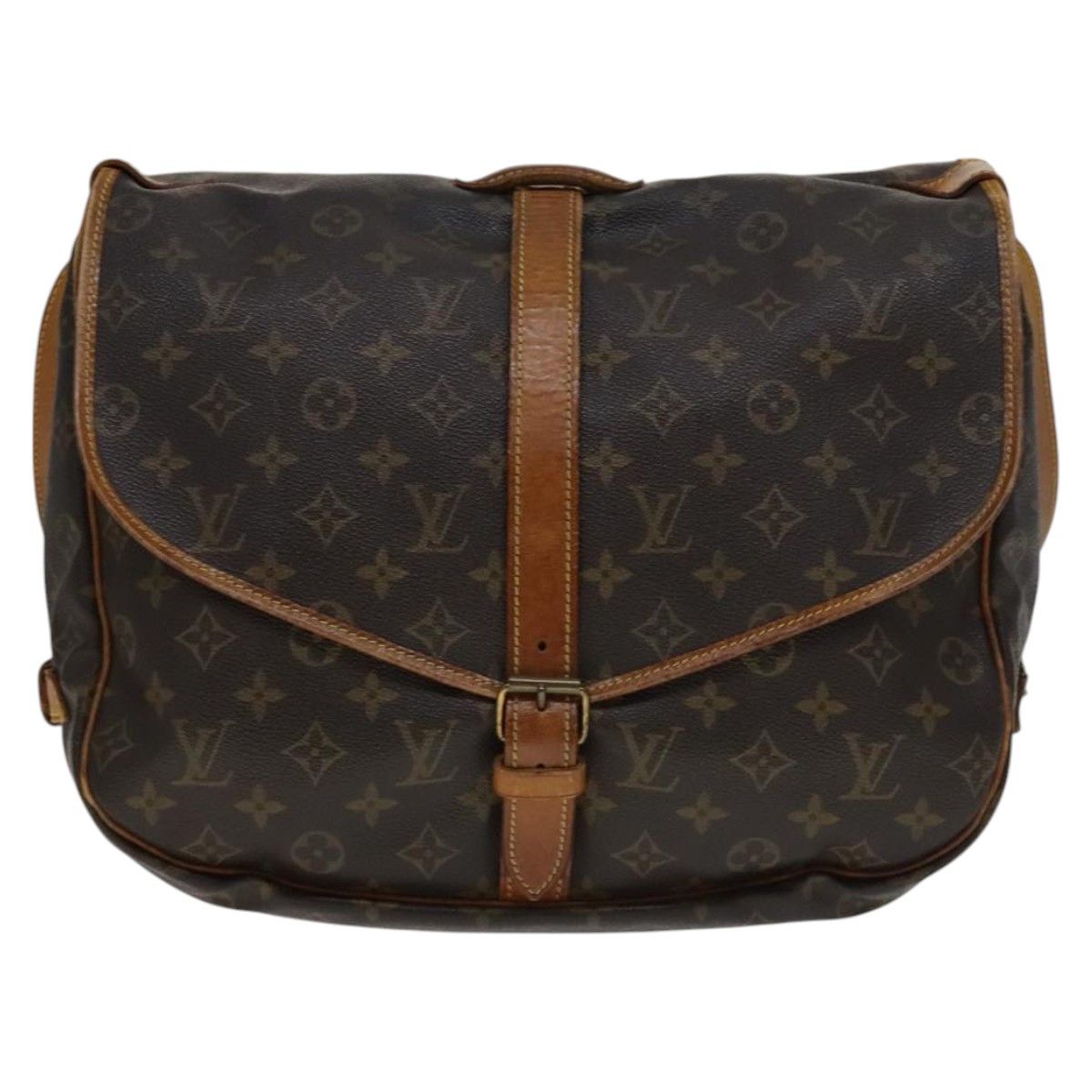 Louis Vuitton Saumur 35 Brown Canvas Shoulder Bag (Pre-Owned) Size ONE SIZE - 1 Thumbnail