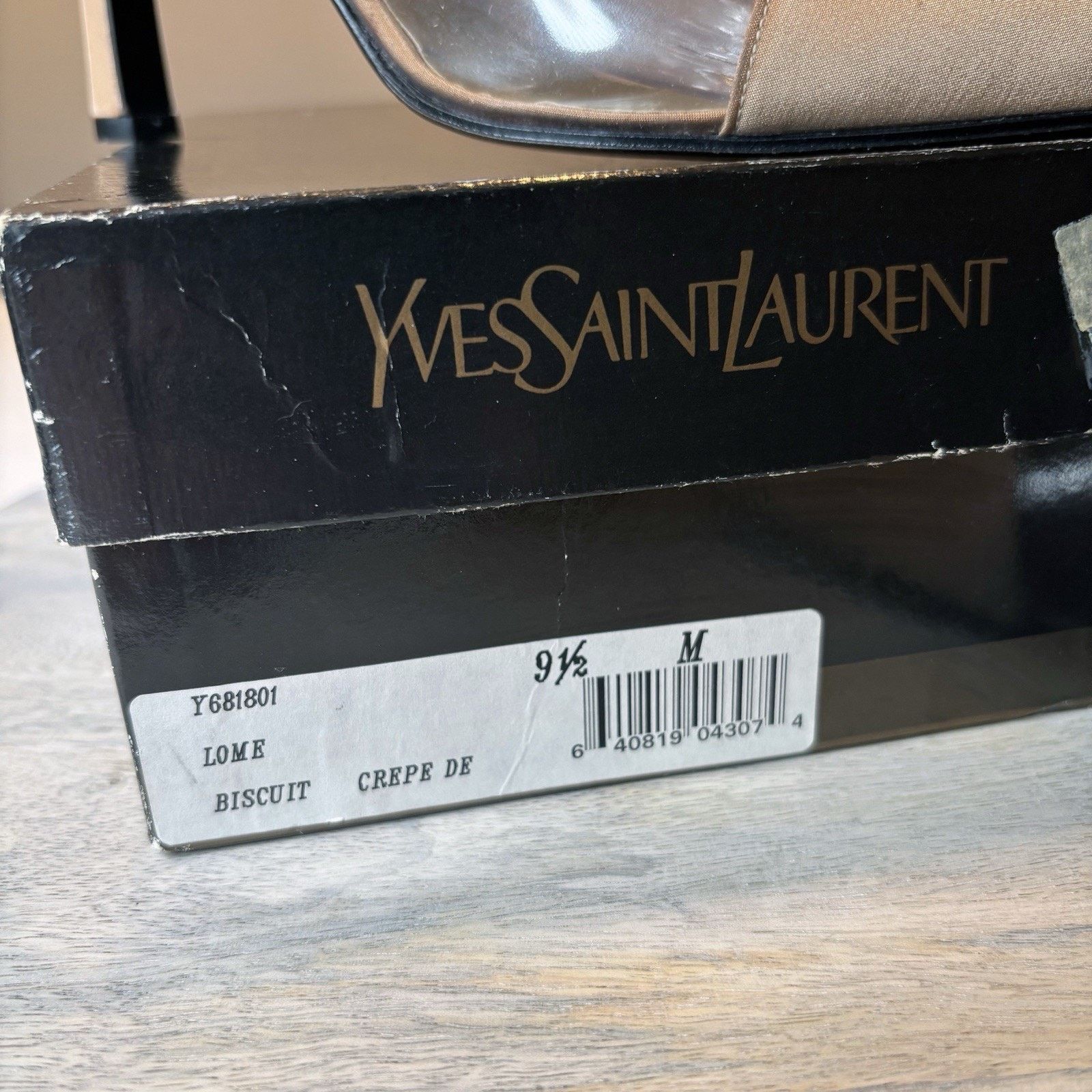 Saint Laurent Paris Saint Laurent Vintage Beige and Clear Ankle Wrap Pumps 9.5 M Size US 9.5 / IT 39.5 - 8 Thumbnail