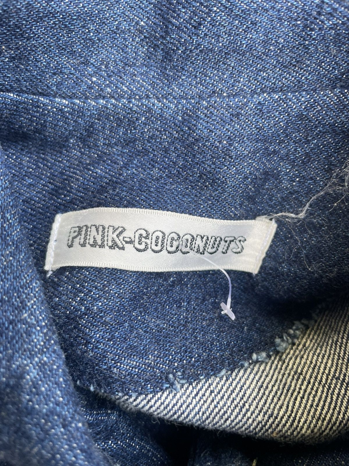 Japanese Brand Pink Coconut Crop Top Denim Jacket Size L / US 10 / IT 46 - 16 Thumbnail