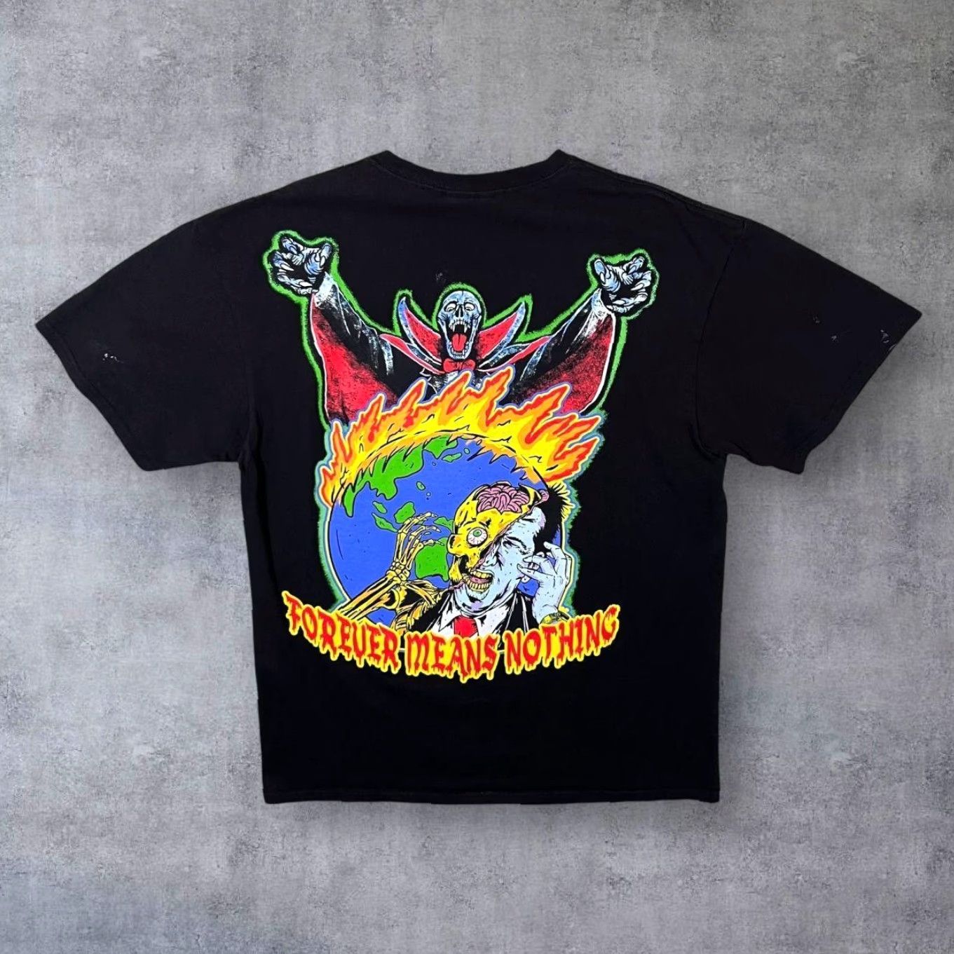 Broken Promises Co. Broken Promises Co. "Never Forgive" Tattoo Goth Graphic Black T-Shirt Large Shirt Mens Cotton Graphic Print Front & Back Size US L / EU 52-54 / 3 - 2 Thumbnail