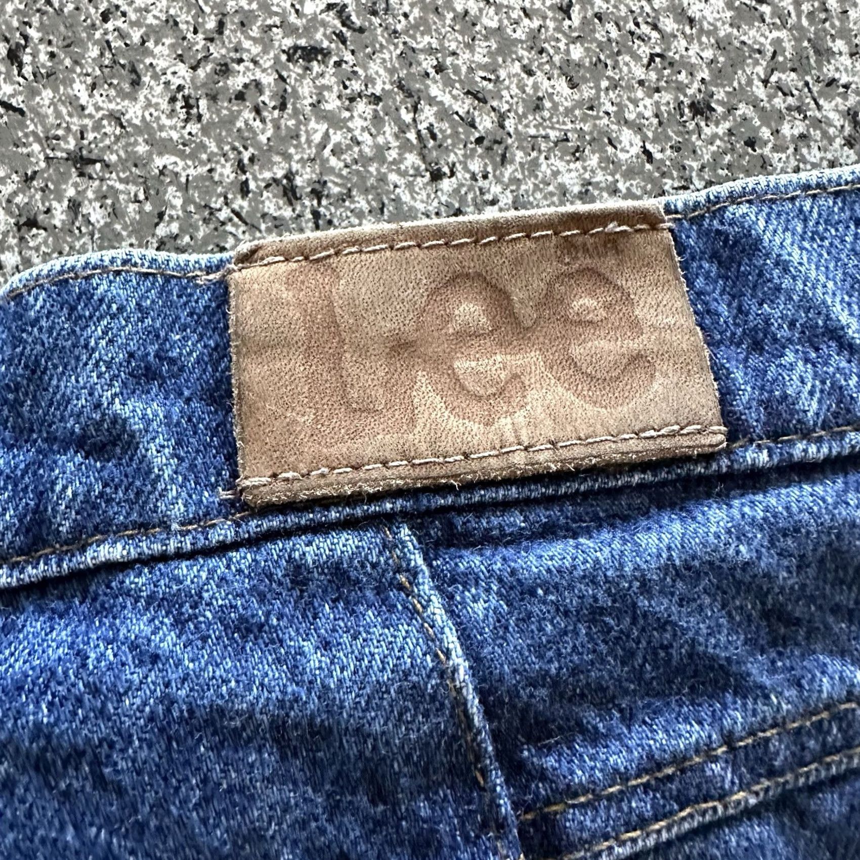 Lee VINTAGE Lee Jeans Womens 18P 31x28 Pleated High Rise Ms Riders Union Stamp USA Shirt Adult 18P Blue Denim 5-Pocket USA 90s Size 24" / US 00 / IT 34 - 4 Thumbnail