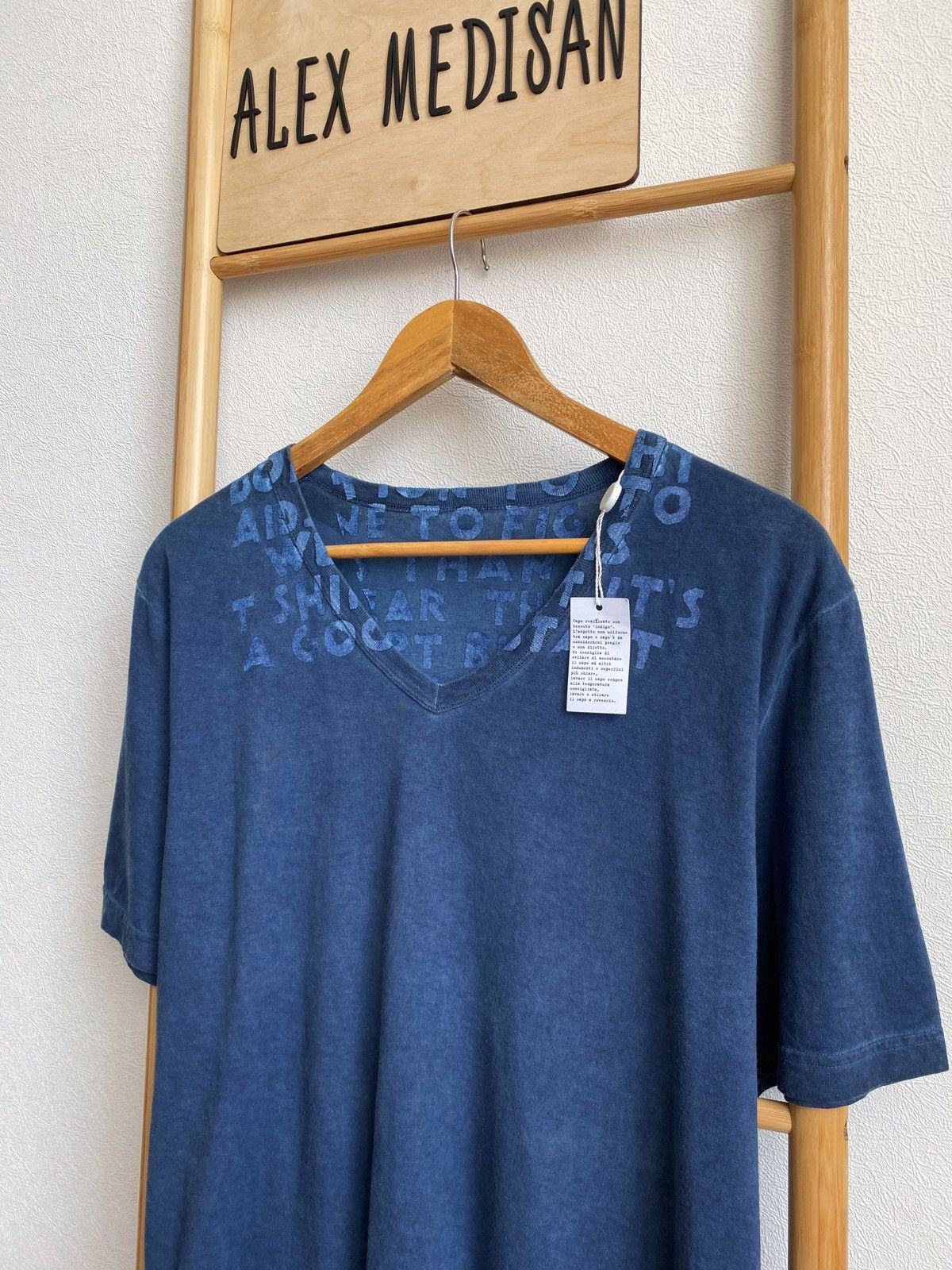 Maison Margiela MAISON MARTIN MARGIELA AIDS garment dyed v- neck t-shirt Size US L / EU 52-54 / 3 - 3 Thumbnail