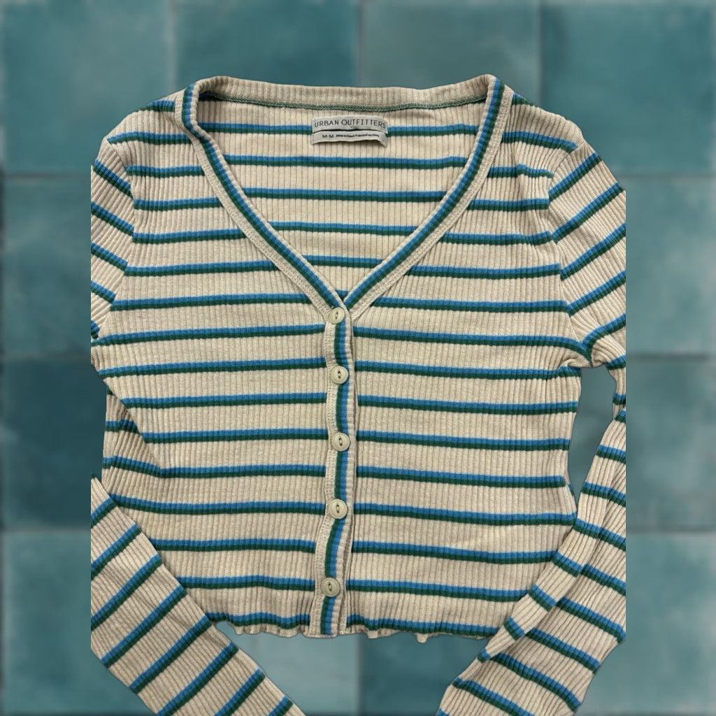 Urban Outfitters Urban Outfitters Shirt Womens Medium Striped Long Sleeve Button Up Front Size M / US 6-8 / IT 42-44 - 1 Thumbnail
