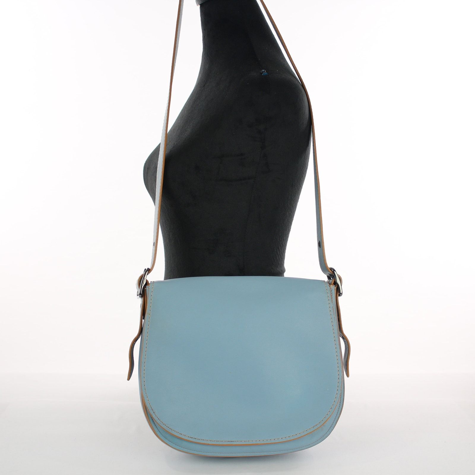 Coach Coach 75th Anniversary Light Blue Leather Crossbody Bag Size ONE SIZE - 6 Thumbnail