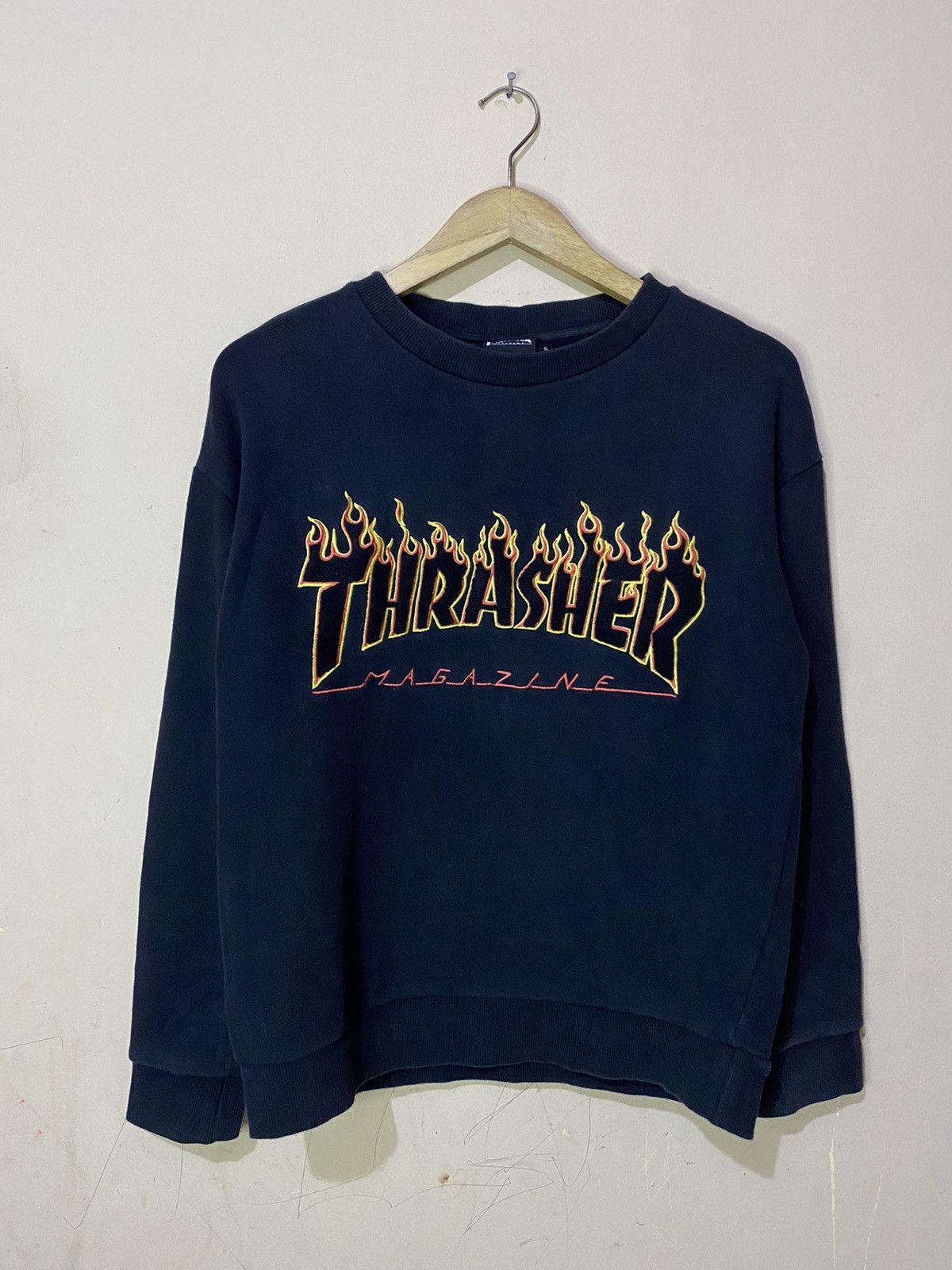 Thrasher Vintage Thrasher Flame Embroidery Sweatshirt Size US S / EU 44-46 / 1 - 1 Thumbnail