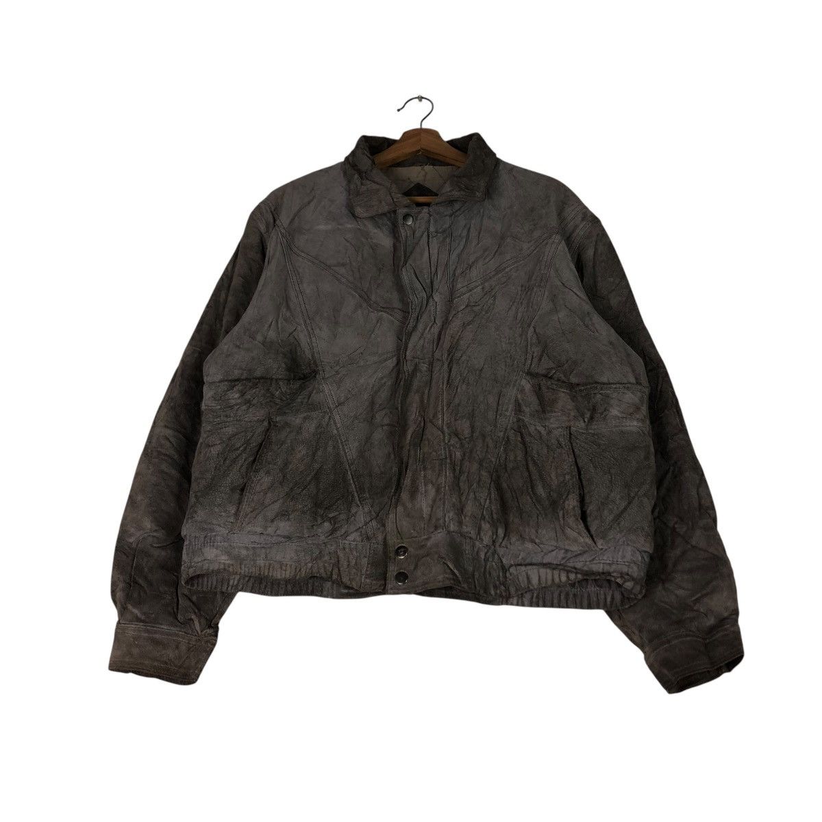 Japanese Brand 🔥VINTAGE LEATHER BOMBER JACKET ABERDEEN ISSEY MIYAKE Size US M / EU 48-50 / 2 - 1 Thumbnail