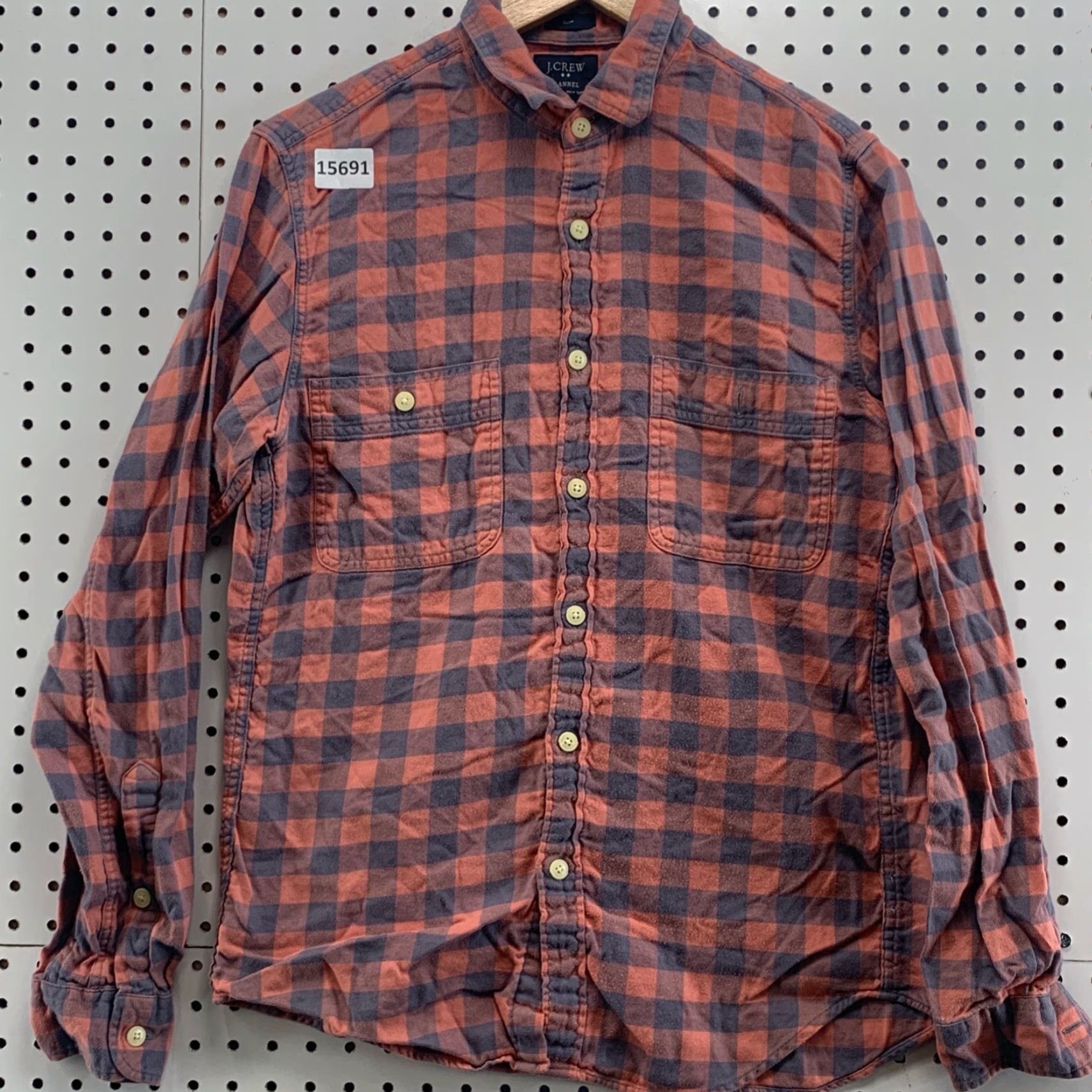 J.Crew VINTAGE J.CREW Flannel Shirt Men Small Pink Blue Plaid Long Sleeve Preppy Size US S / EU 44-46 / 1 - 7 Thumbnail
