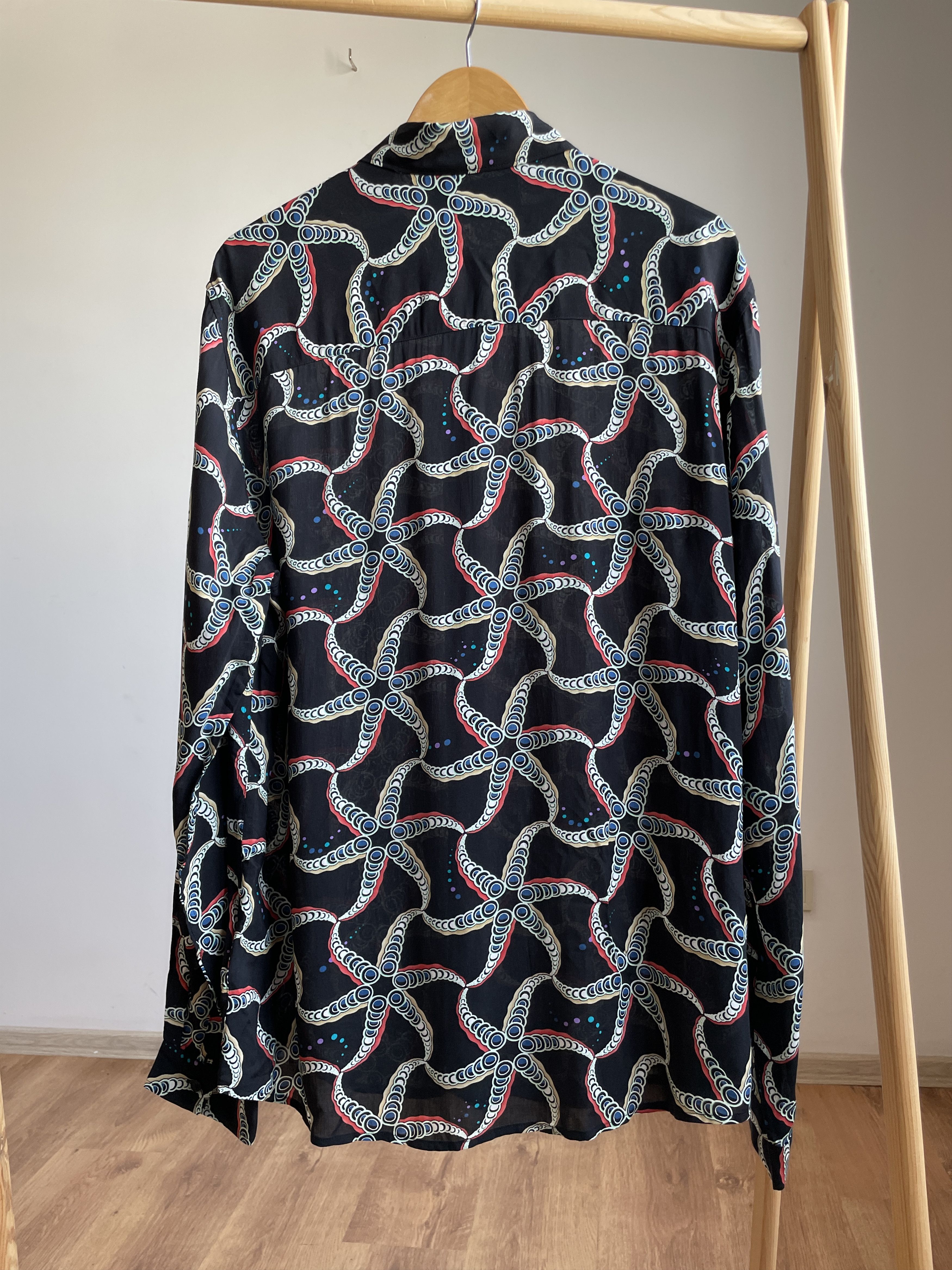 Scotch & Soda Scotch & Soda Printed Relaxed Fit Viscose Shirt Size XL Size US XL / EU 56 / 4 - 2 Thumbnail