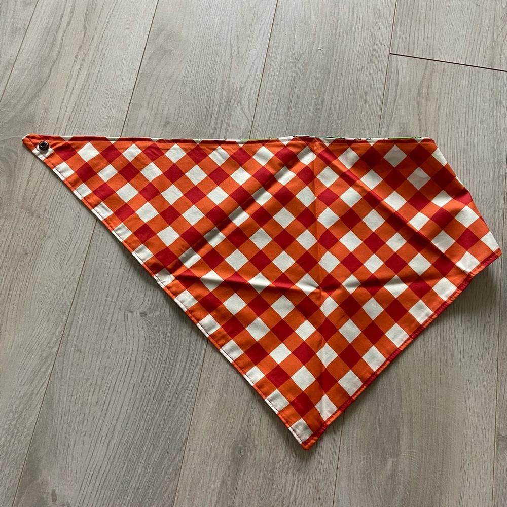 Designer Plaid and Dinosaur Dog Bandana Size ONE SIZE - 5 Thumbnail