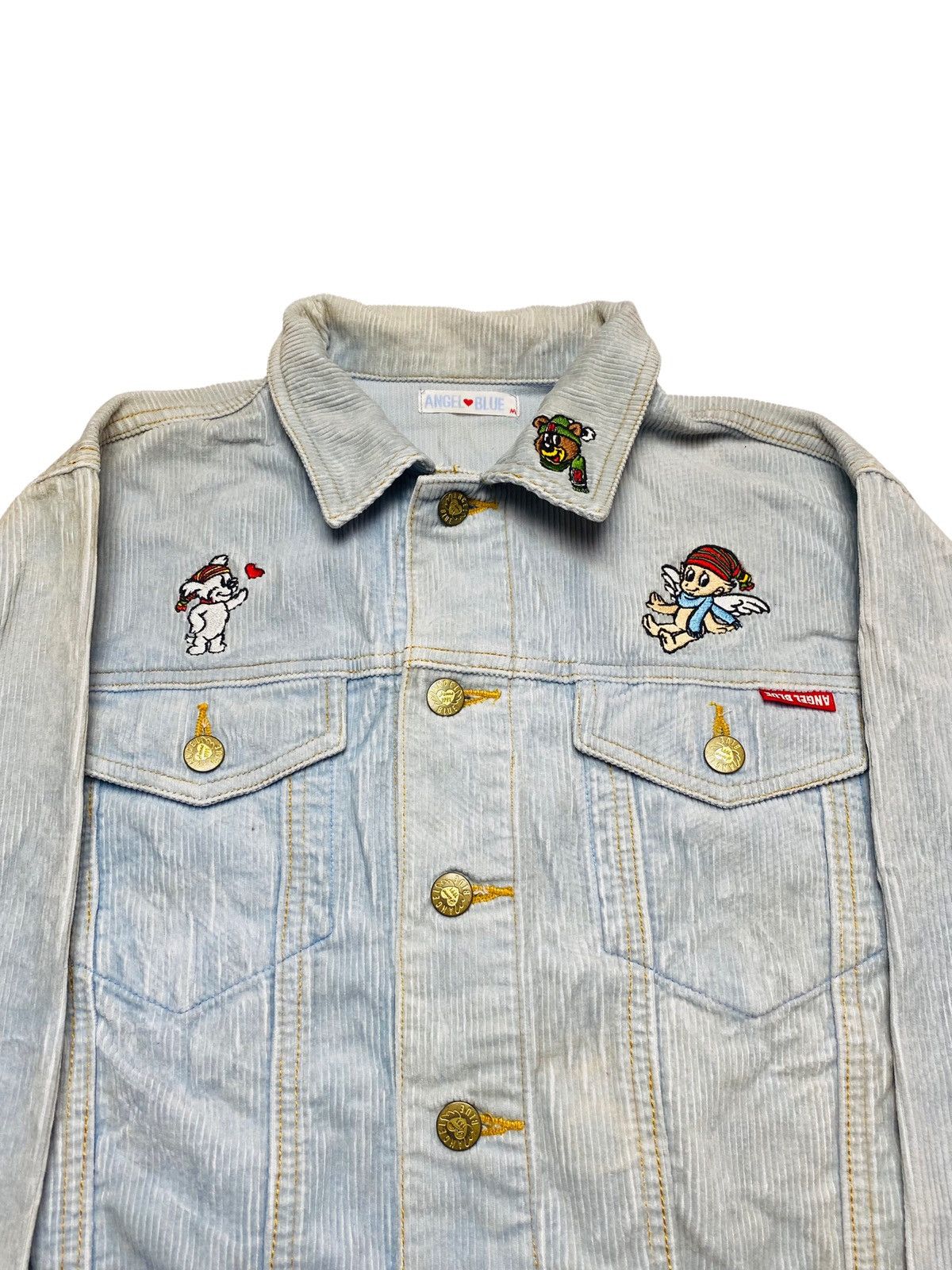Hysteric Glamour 1980s Angel Blue - Corduroy Mascots Jacket Size M / US 6-8 / IT 42-44 - 8 Thumbnail