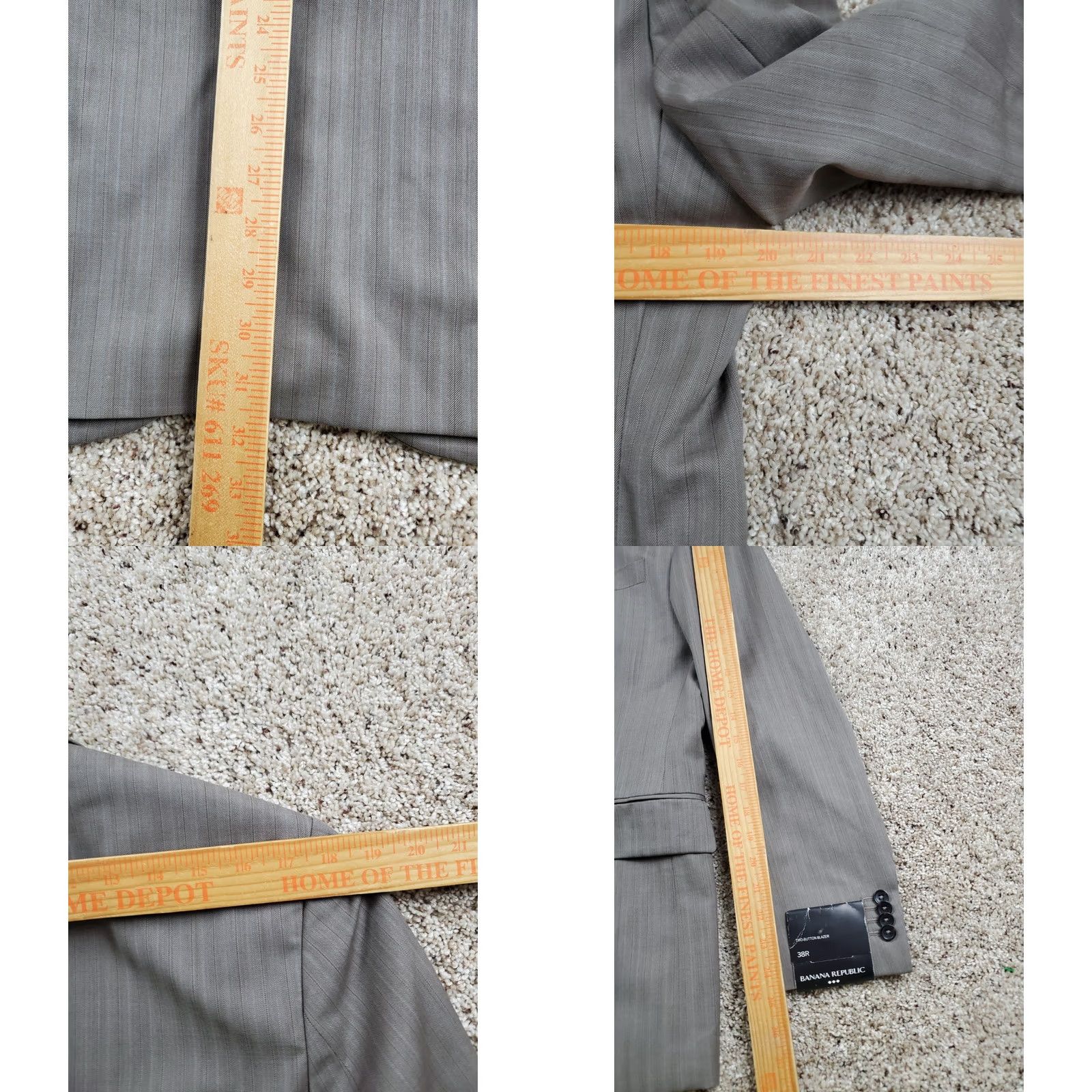Banana Republic VINTAGE Banana Republic Blazer Jacket Mens Gray 2 Button NWT Size 38R Size 38R - 9 Thumbnail