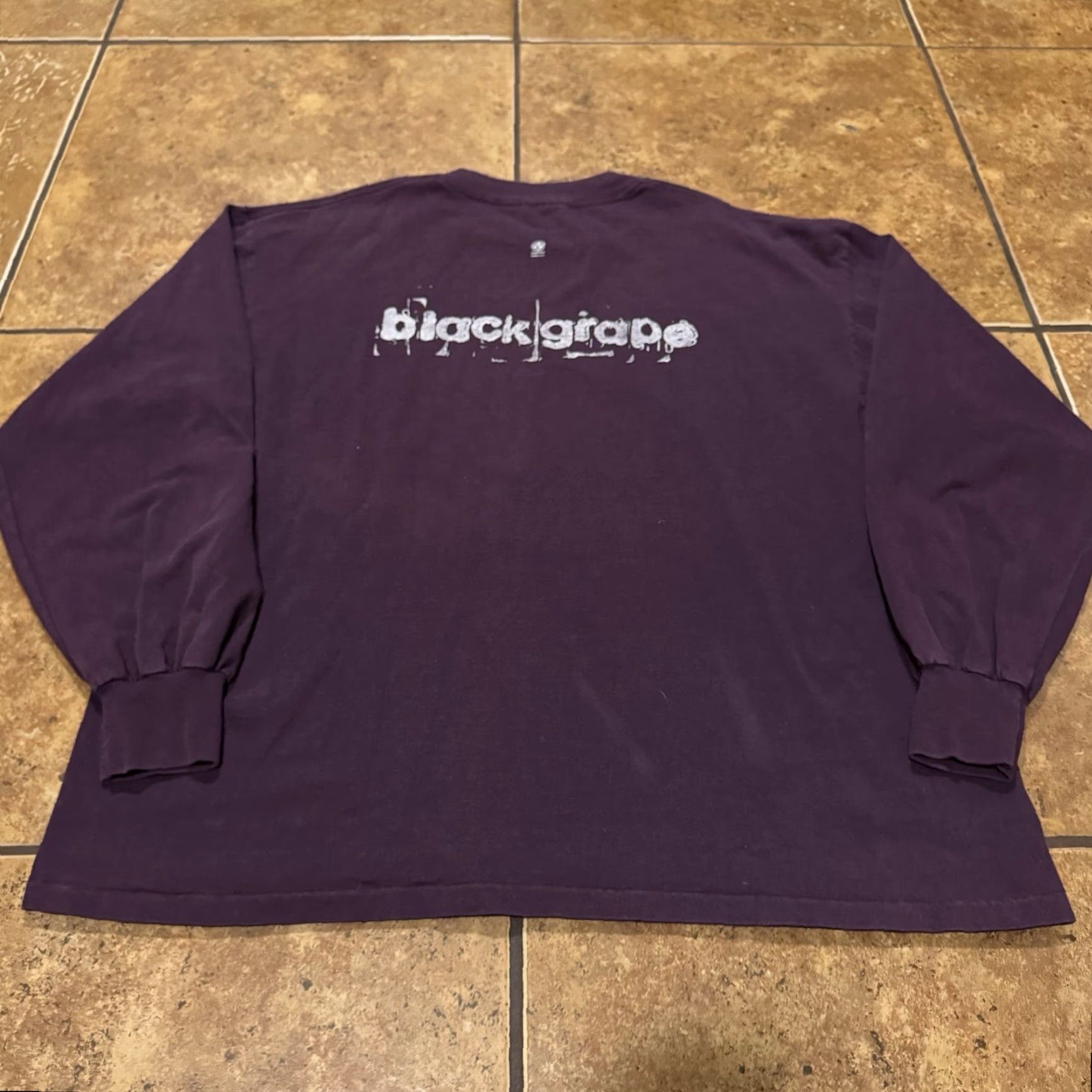 Vintage VTG Black Grape Stupid Stupid Stupid Shirt Band Rock Rare Long Sleeve XL Oasis Men T-Shirt Wine Sleeve Long NXOSIS Size US XL / EU 56 / 4 - 2 Thumbnail