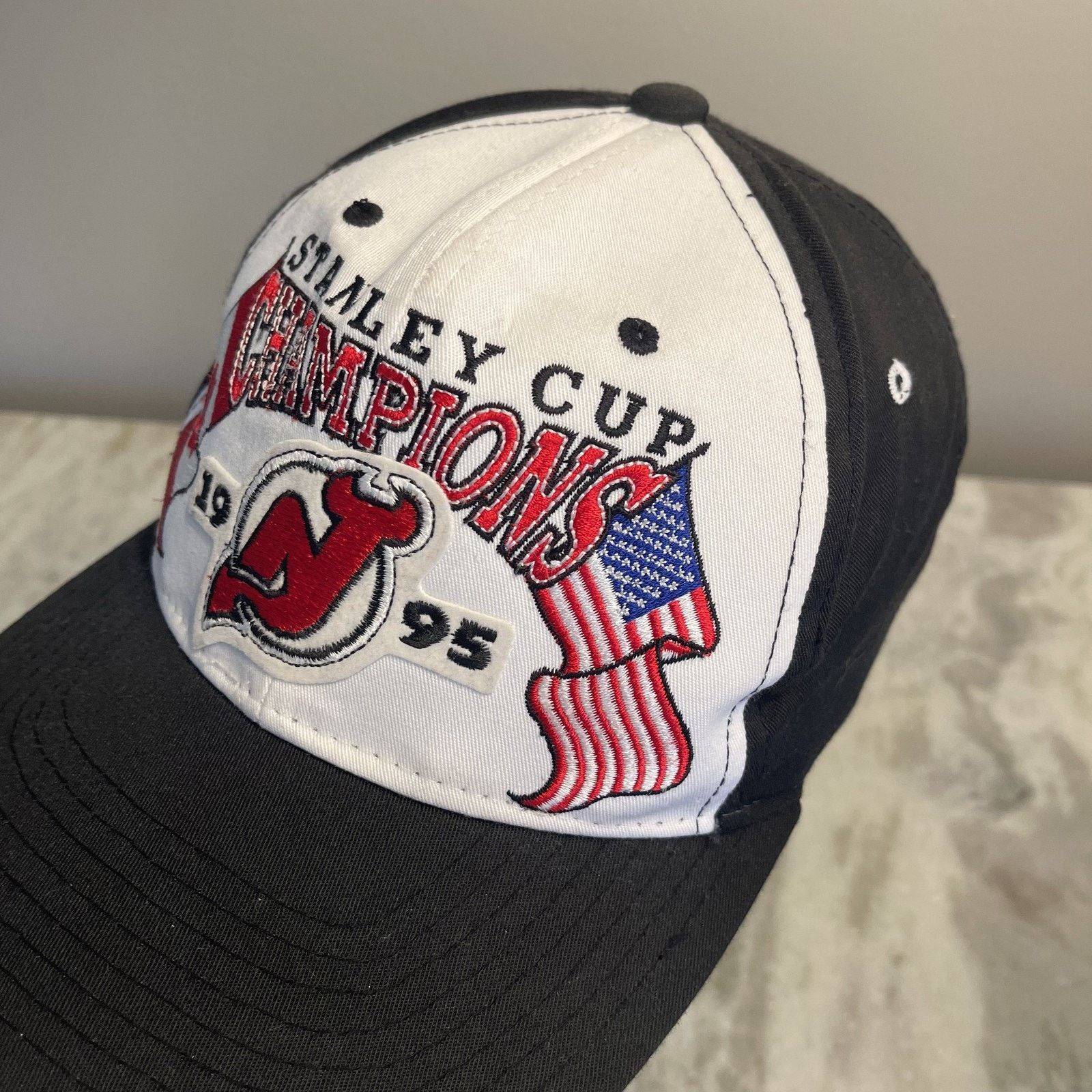 Starter Vtg New Jersey Devils Hat Snap Back Stanley Cup Starter 90s Size ONE SIZE - 5 Thumbnail