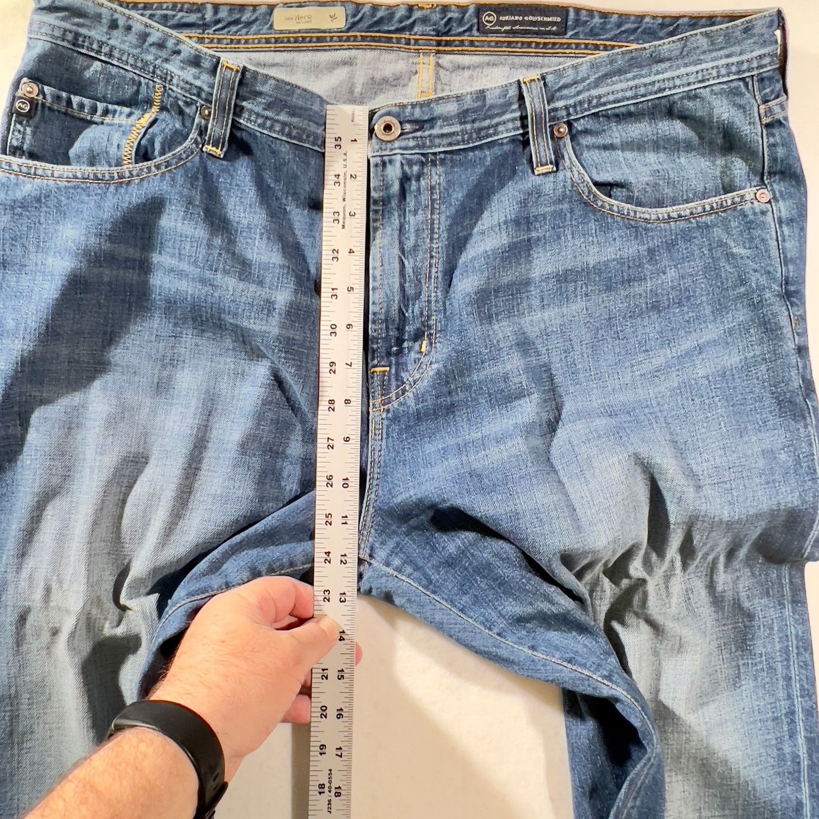 AG Adriano Goldschmied Adriano Goldschmied Denim Jean Hero Relaxed Men 40W 32L USA Size US 40 / EU 56 - 11 Thumbnail