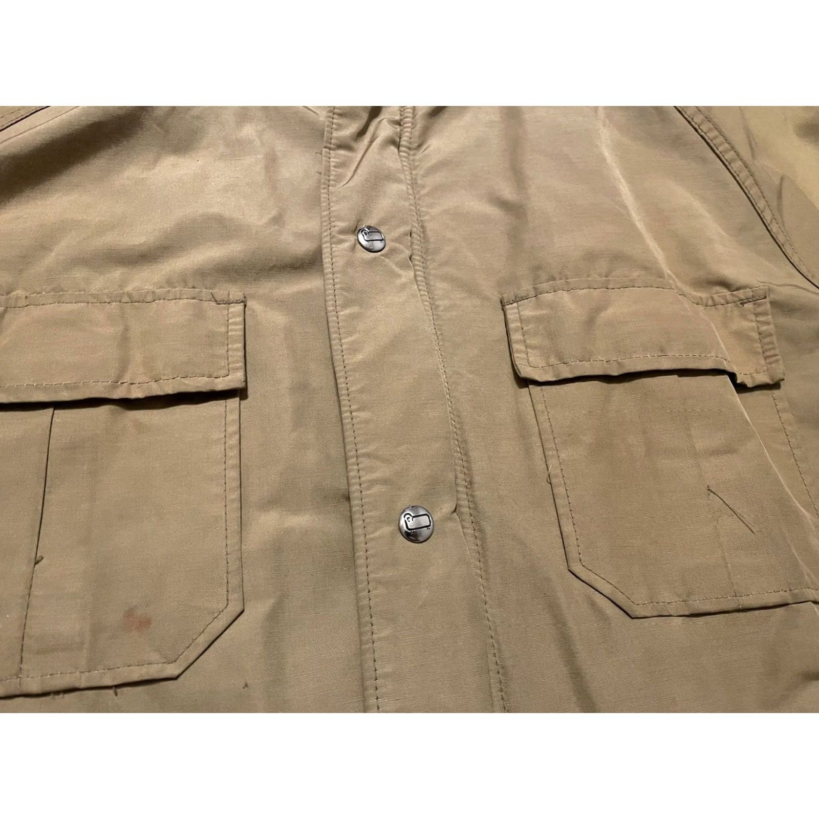 Vintage VINTAGE Woolrich USA Beige Chore Barn Wool Lined Hooded Jacket Coat - Men's L Size US L / EU 52-54 / 3 - 7 Thumbnail