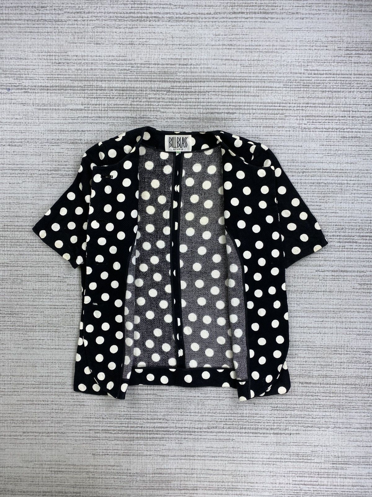 Bill Blass × Designer × Vintage Vintage BILLBLASS Studio Polka Dot Style Short Sleeve Shirt Size M / US 6-8 / IT 42-44 - 5 Thumbnail